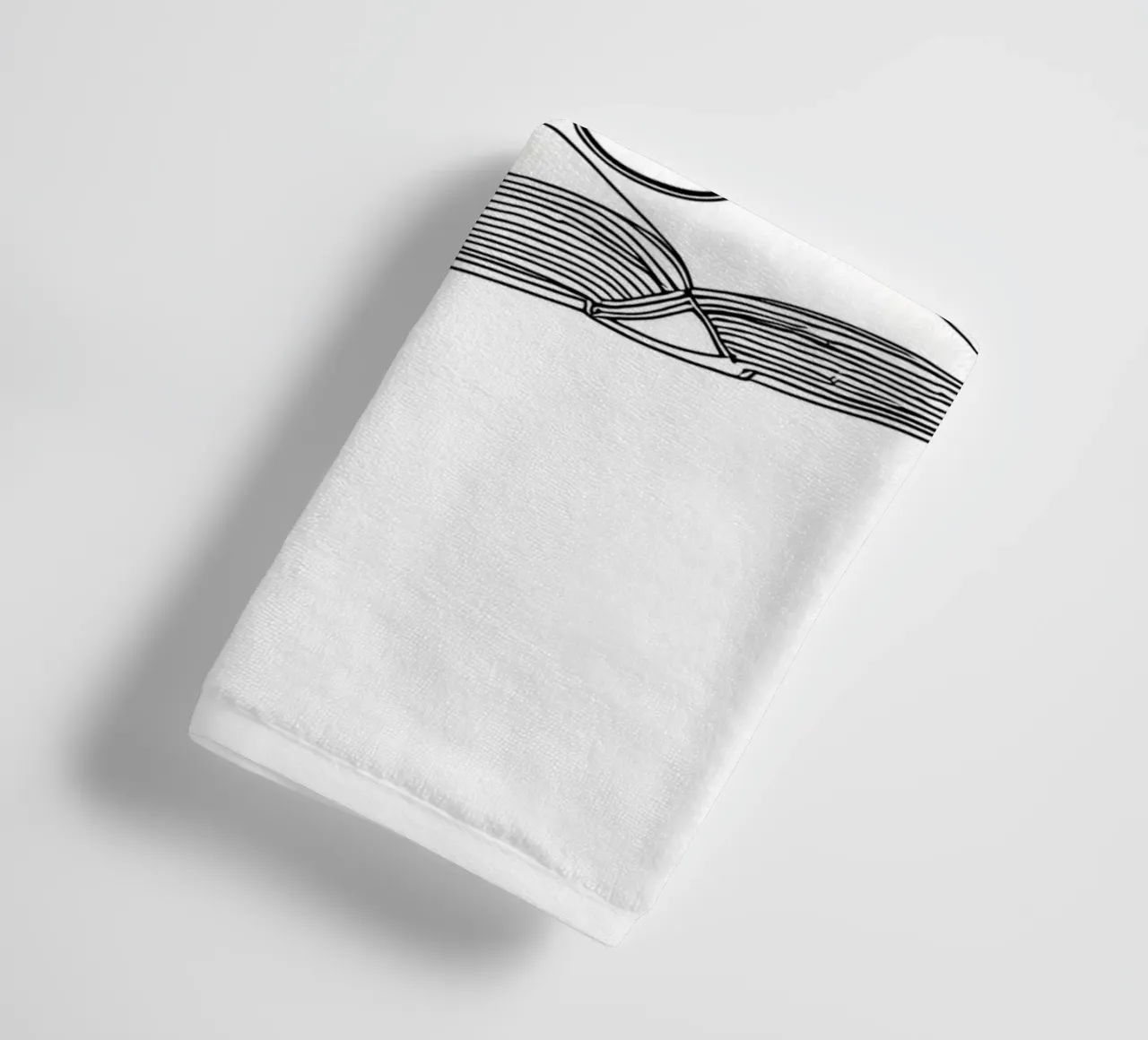 Glasses On Open Book- Minimalist Line Art towel by Viv Line Art