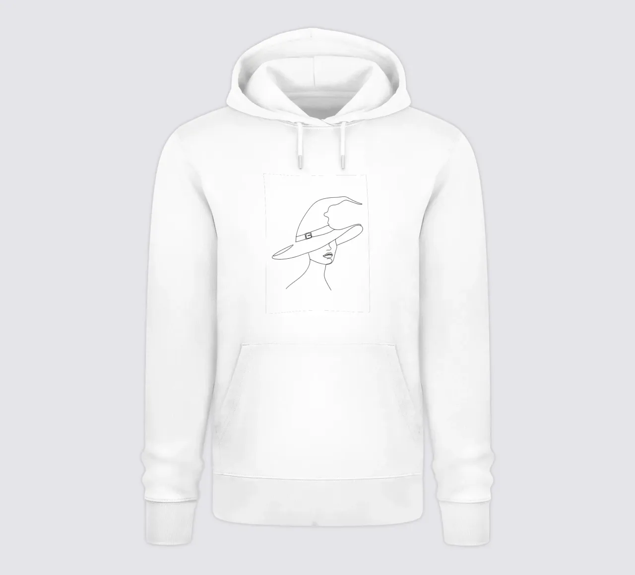 Cappello da strega - Line art minimalista felpa con cappuccio da Viv Line Art