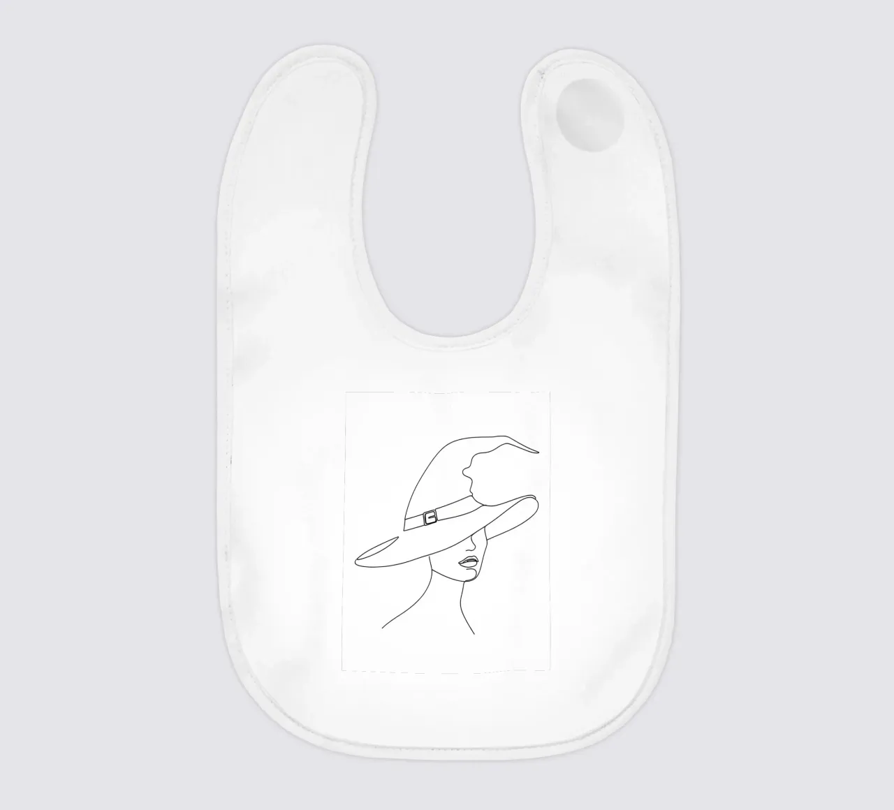 Cappello da strega - Line art minimalista bavaglino da Viv Line Art