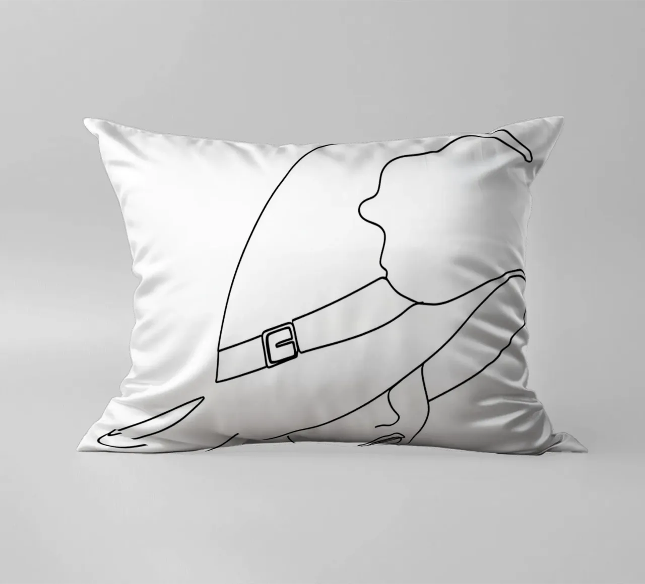 Cappello da strega - Line art minimalista cuscino da Viv Line Art