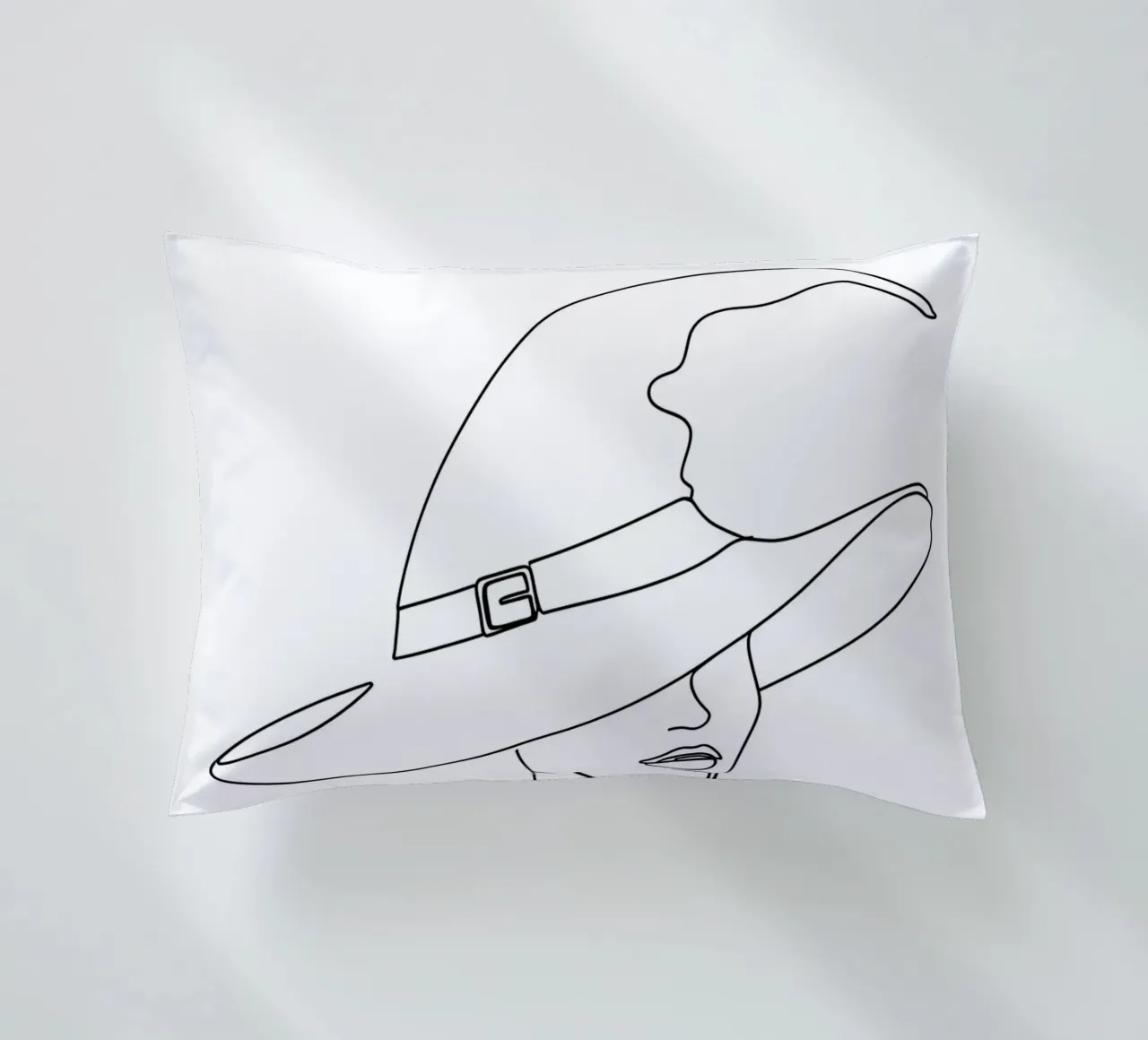 Cappello da strega - Line art minimalista cuscino da Viv Line Art