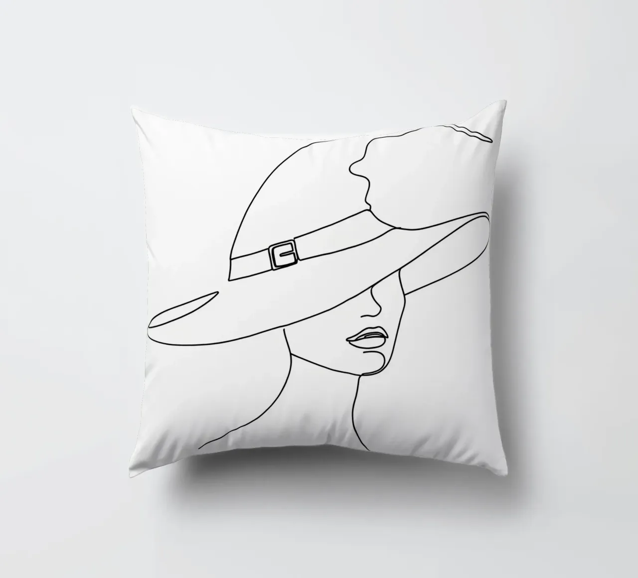 Cappello da strega - Line art minimalista cuscino da Viv Line Art