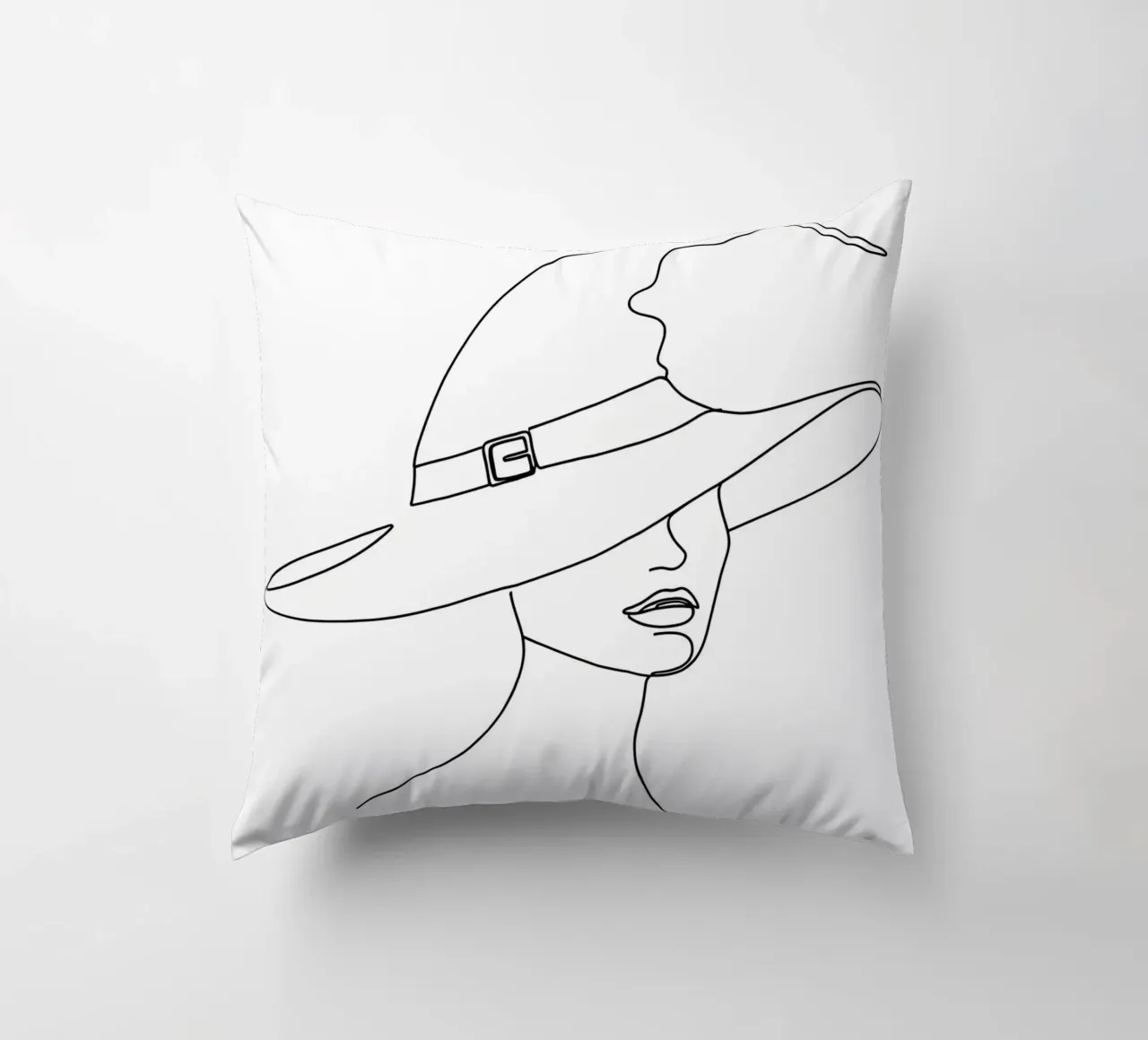 Cappello da strega - Line art minimalista cuscino da Viv Line Art