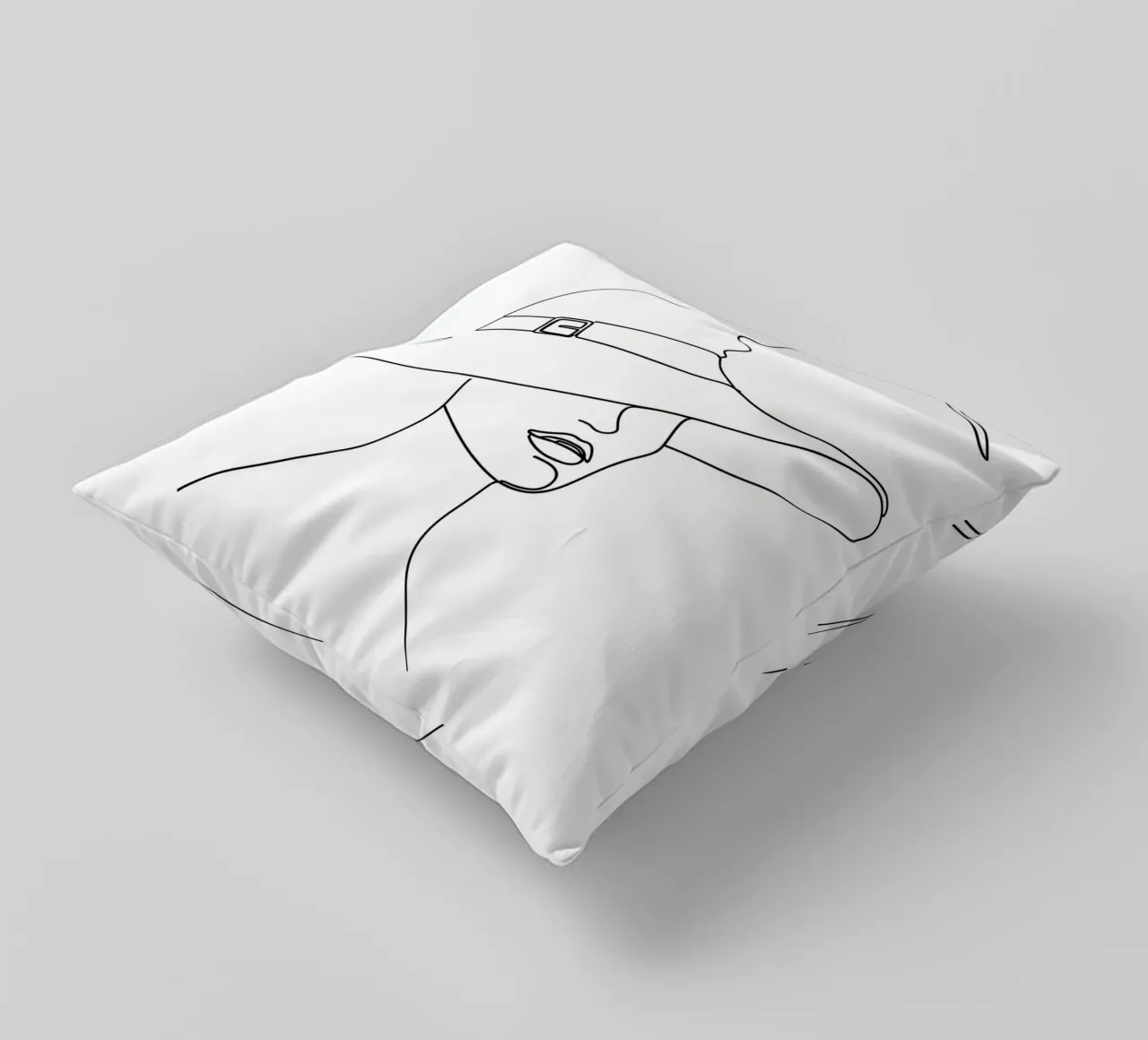 Cappello da strega - Line art minimalista cuscino da Viv Line Art