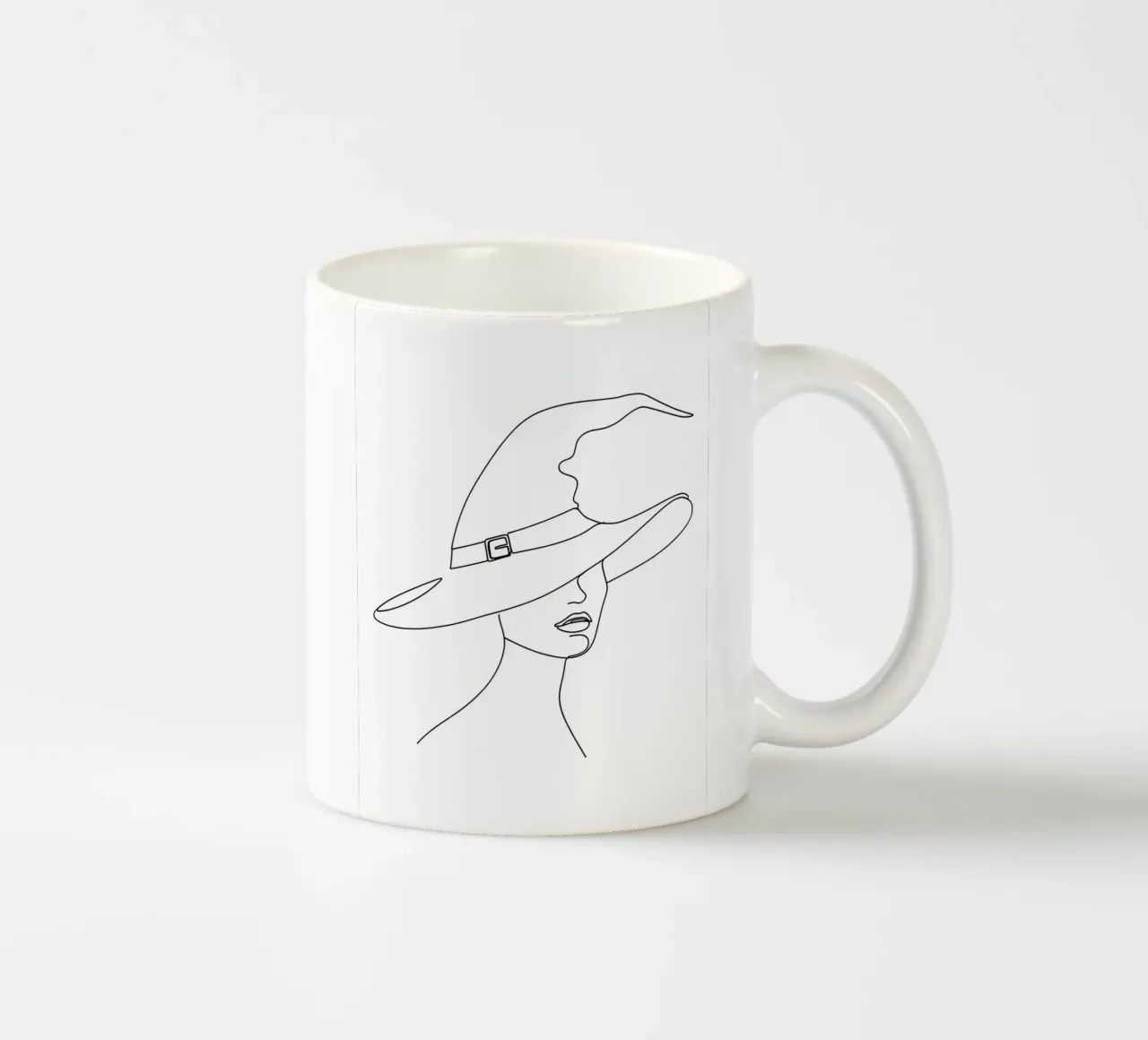 Cappello da strega - Line art minimalista tazza in ceramica da Viv Line Art