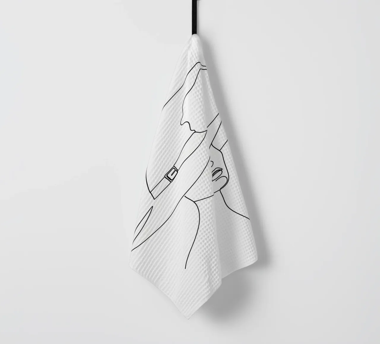 Cappello da strega - Line art minimalista canovaccio da cucina da Viv Line Art