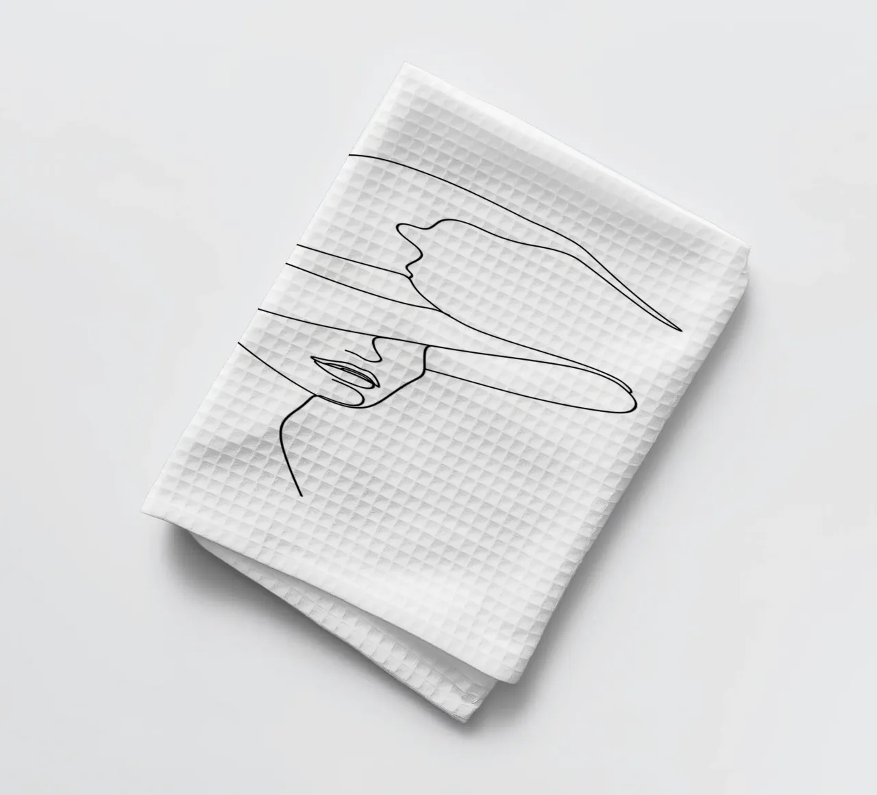 Cappello da strega - Line art minimalista canovaccio da cucina da Viv Line Art