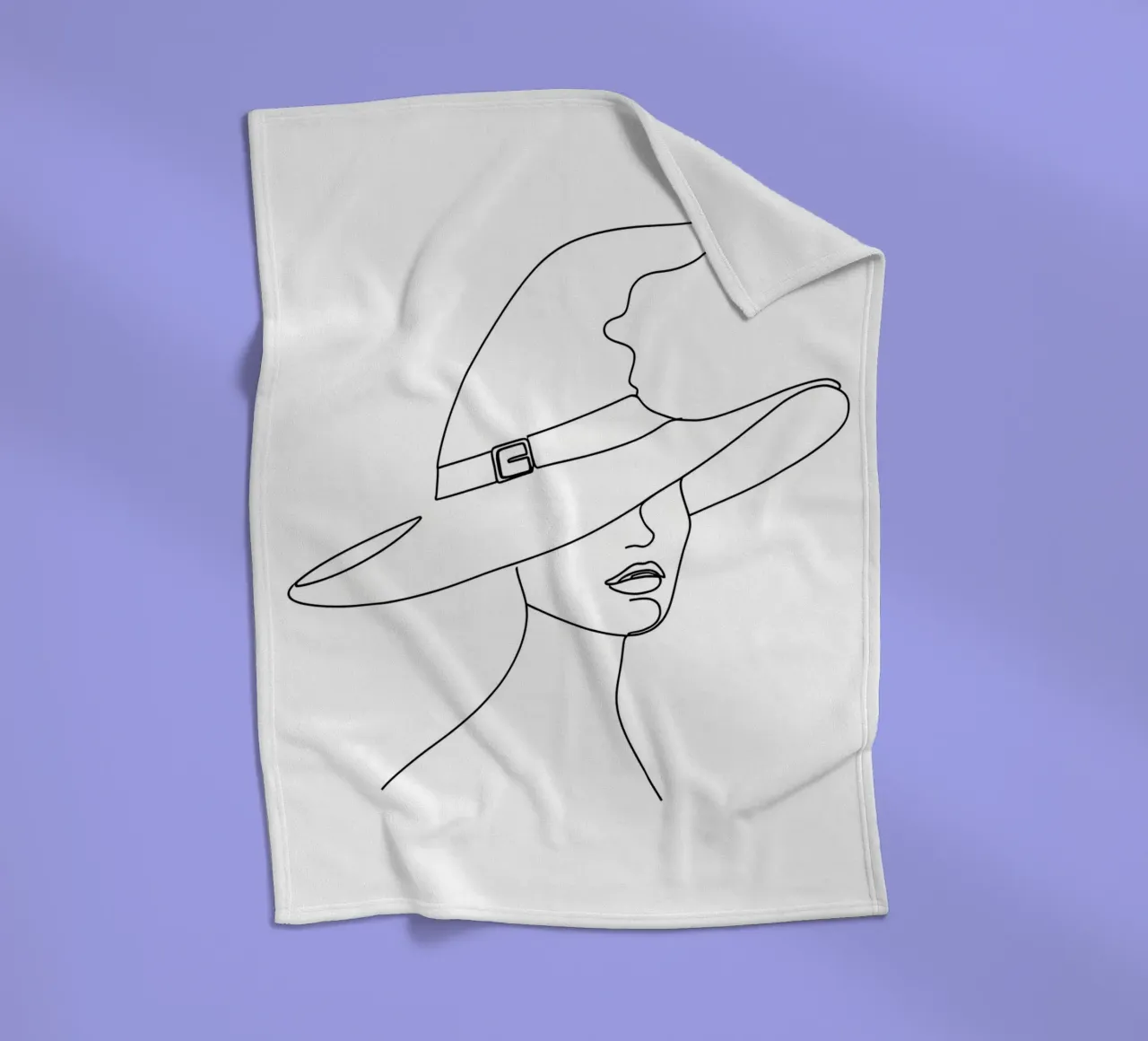 Cappello da strega - Line art minimalista coperta in pile da Viv Line Art