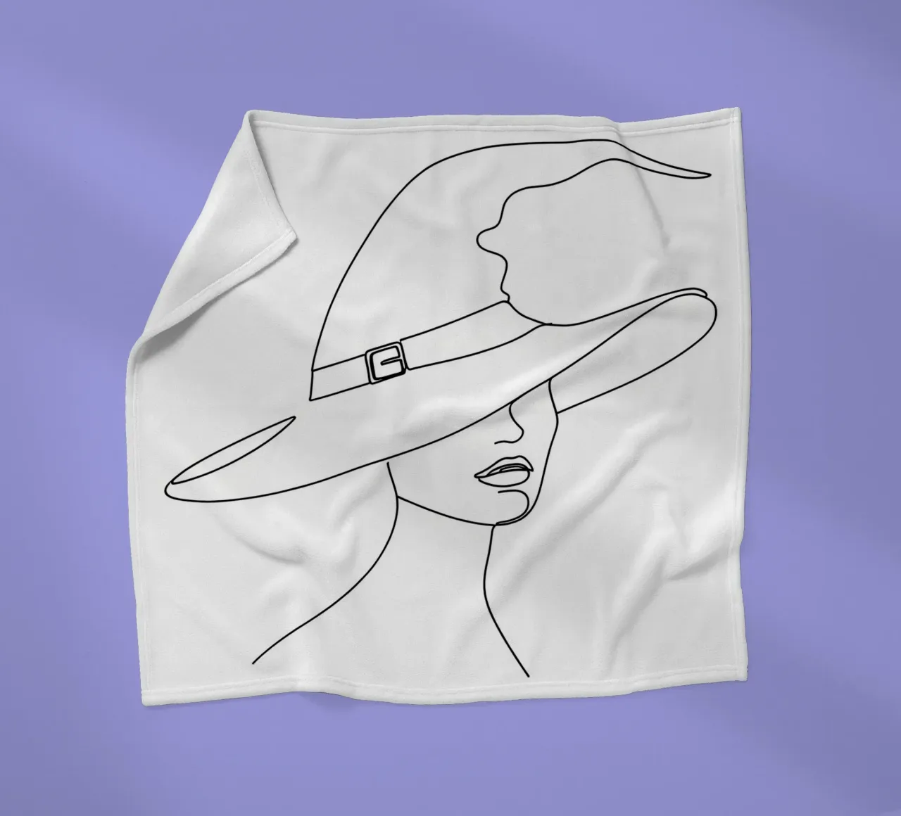 Cappello da strega - Line art minimalista coperta in pile da Viv Line Art