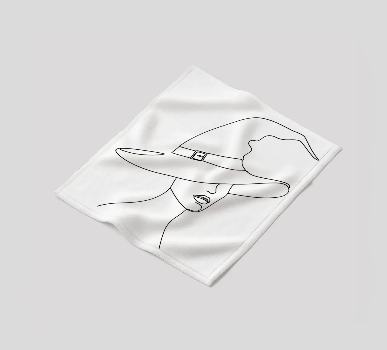 Cappello da strega - Line art minimalista coperta in pile da Viv Line Art