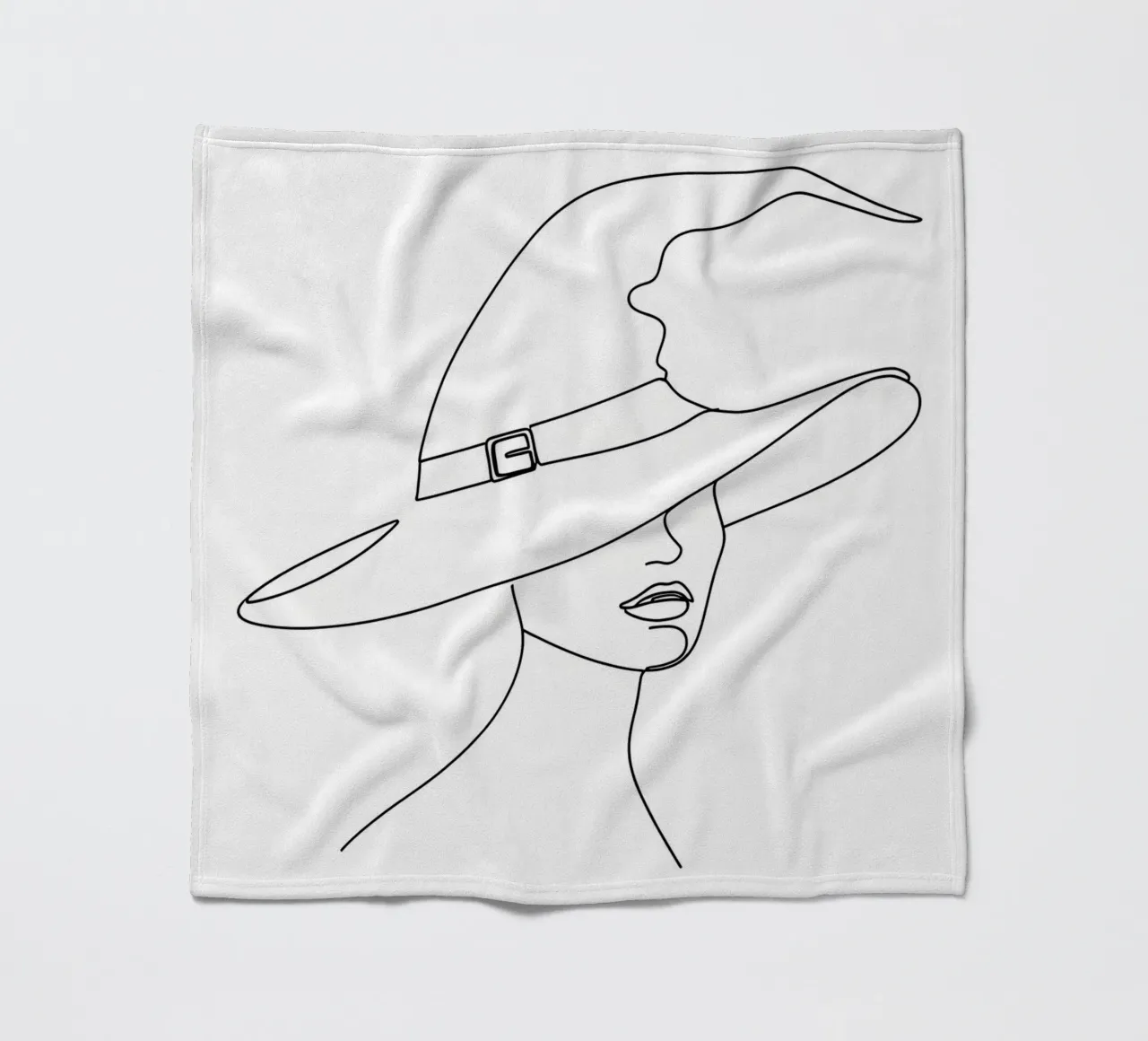 Cappello da strega - Line art minimalista coperta in pile da Viv Line Art