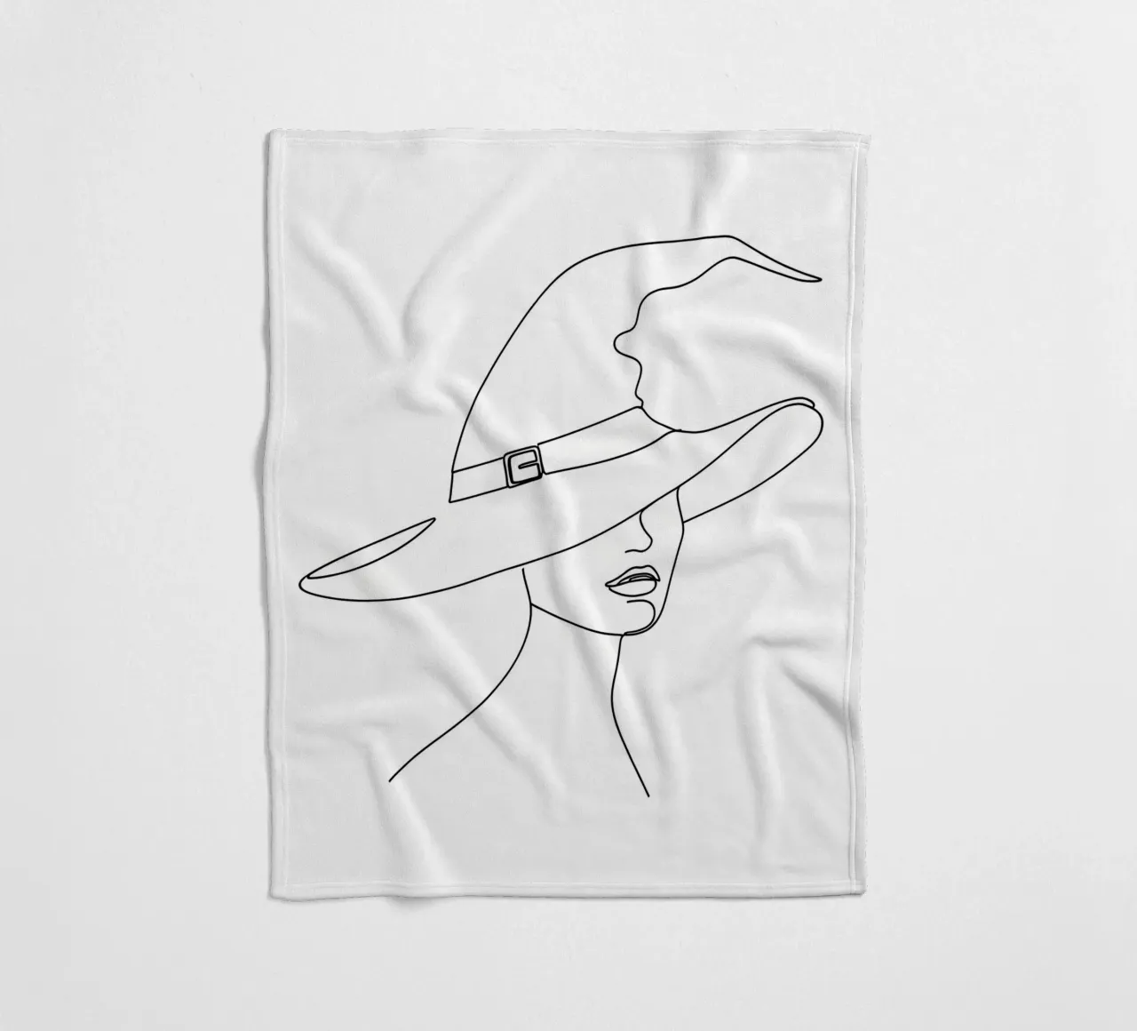 Cappello da strega - Line art minimalista coperta in pile da Viv Line Art