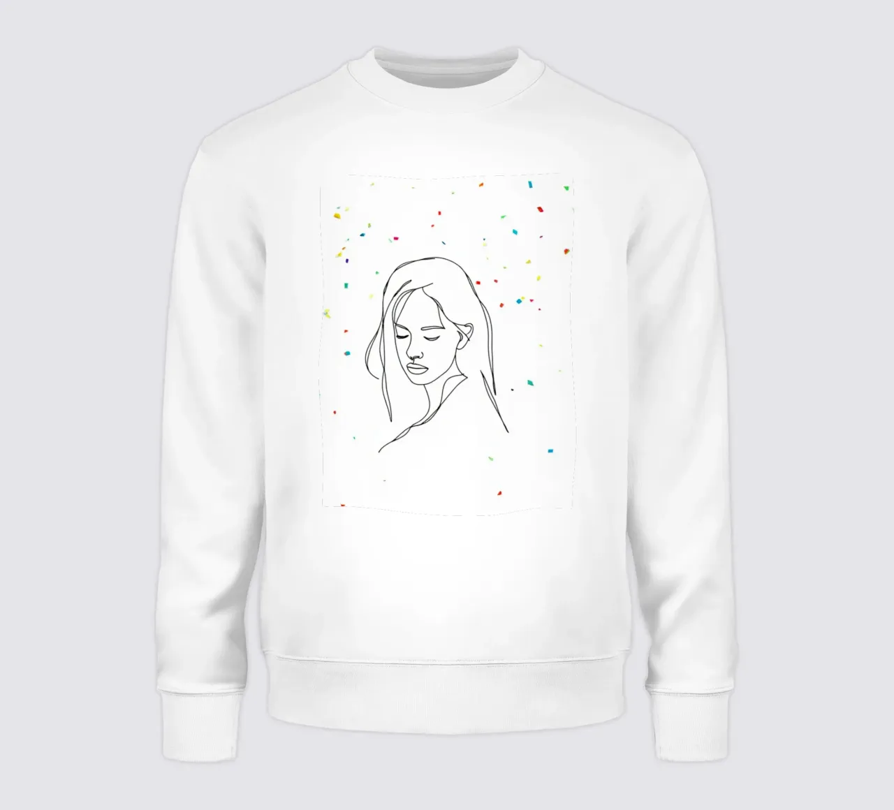 Donna - Line art minimalista felpa da Viv Line Art