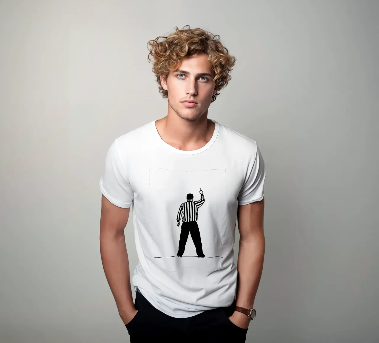 Arbitro - Line art minimalista t-shirt da Viv Line Art