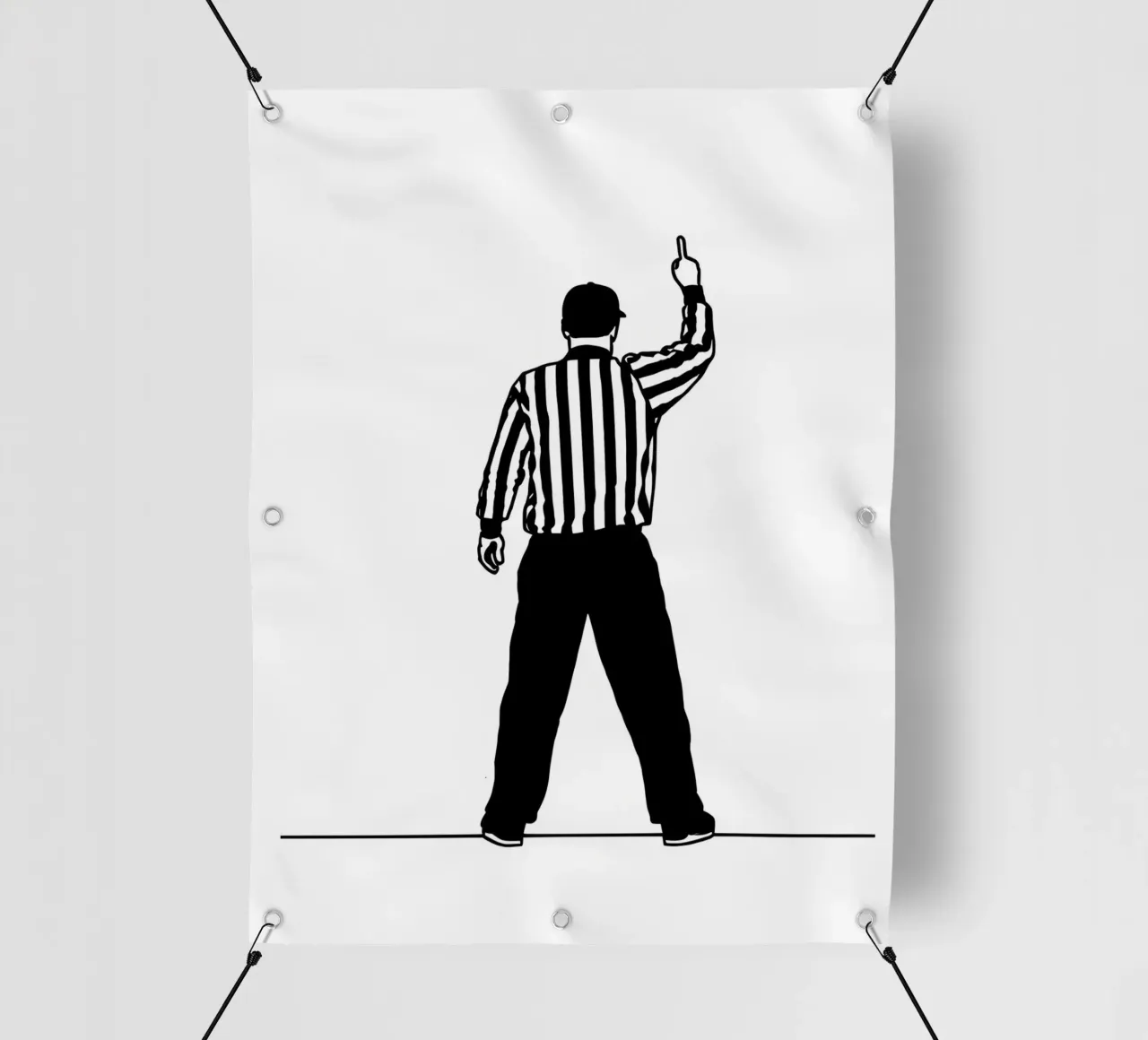 Arbitro - Line art minimalista telo in pvc da Viv Line Art