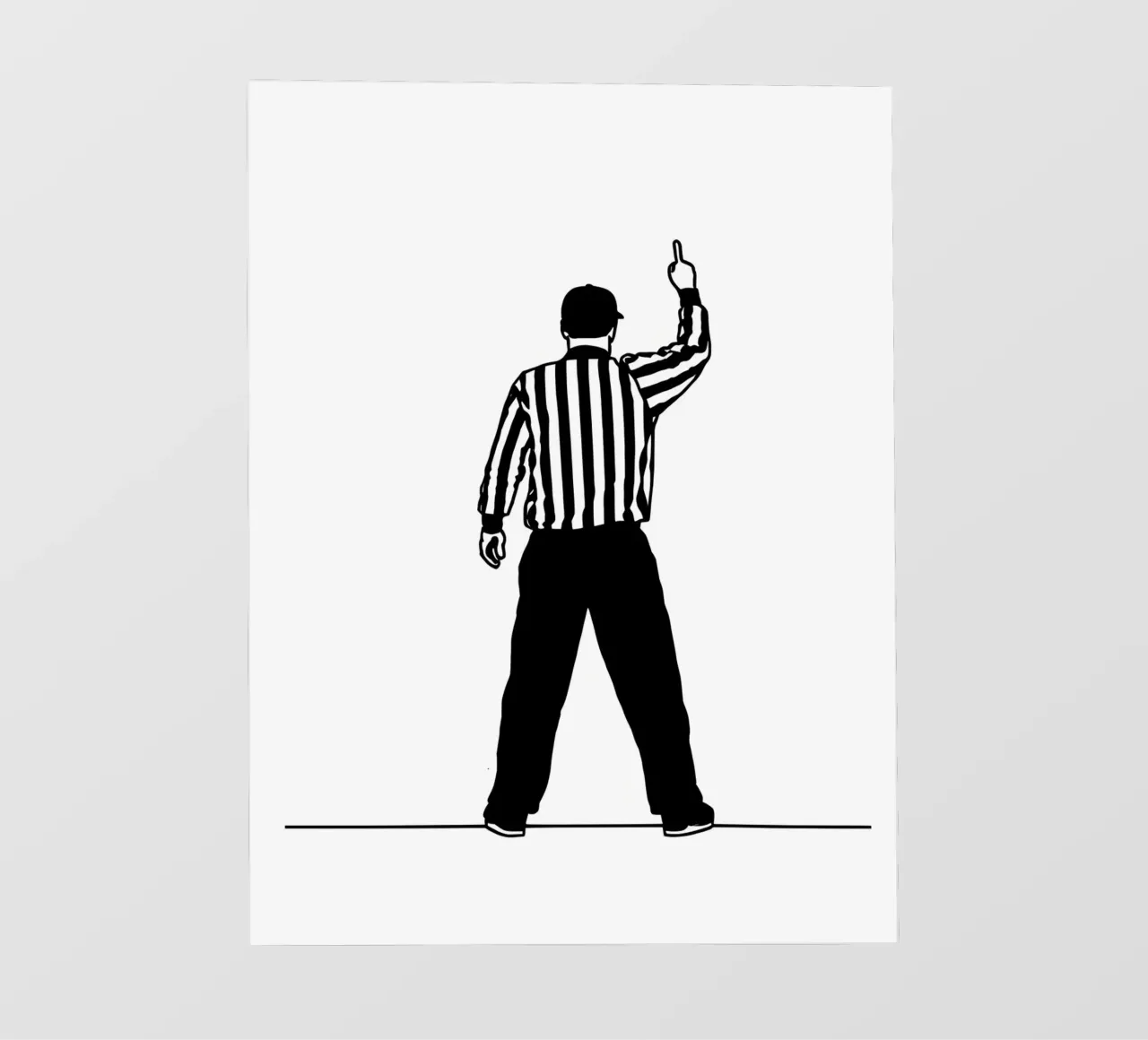 Arbitro - Line art minimalista telo in pvc da Viv Line Art