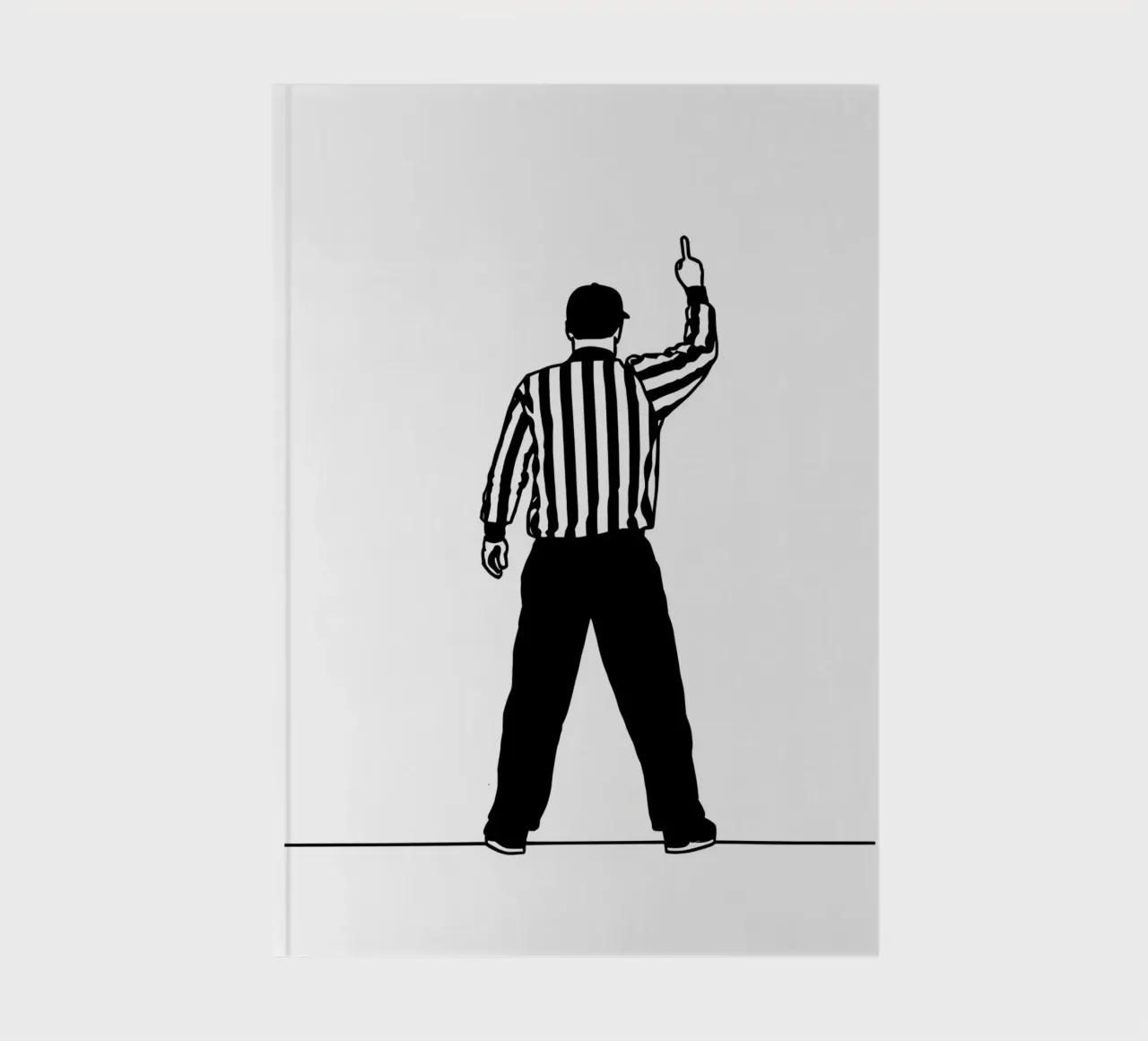 Referee - Minimalist Line Art notebook by Viv Line Art