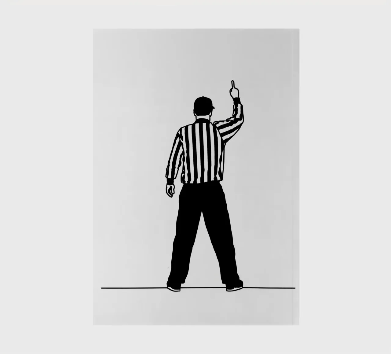 Referee - Minimalist Line Art notebook by Viv Line Art