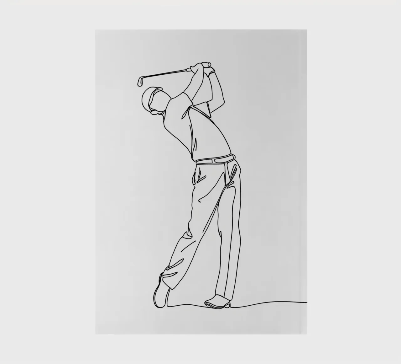 Golfer - Minimalist Line Art notebook by Viv Line Art