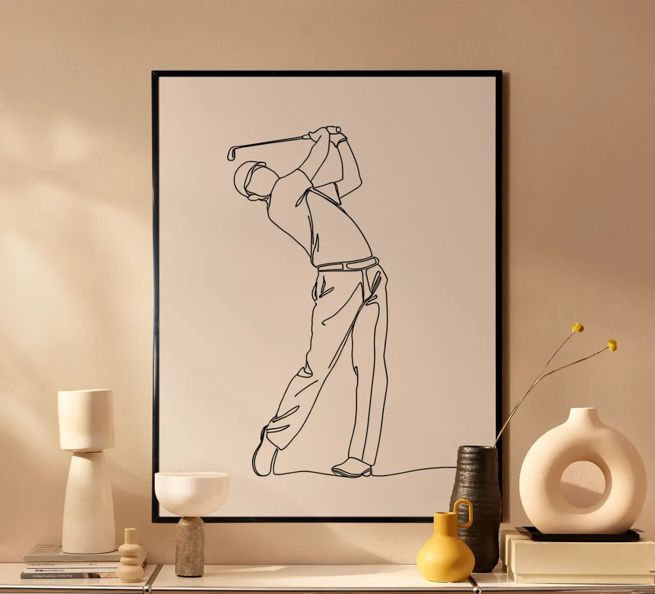 Golfer - Minimalist Line Art poster by Viv Line Art