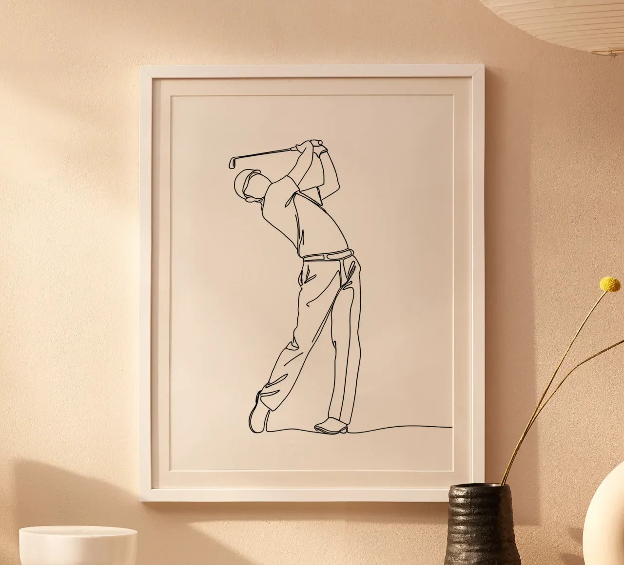 Golfer - Minimalist Line Art poster by Viv Line Art