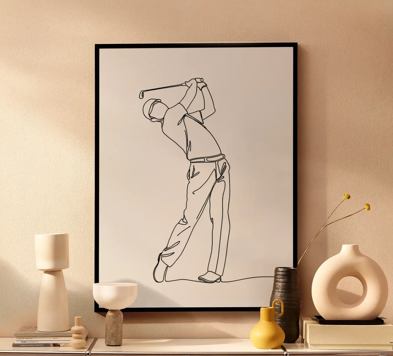Golfer - Minimalist Line Art poster by Viv Line Art