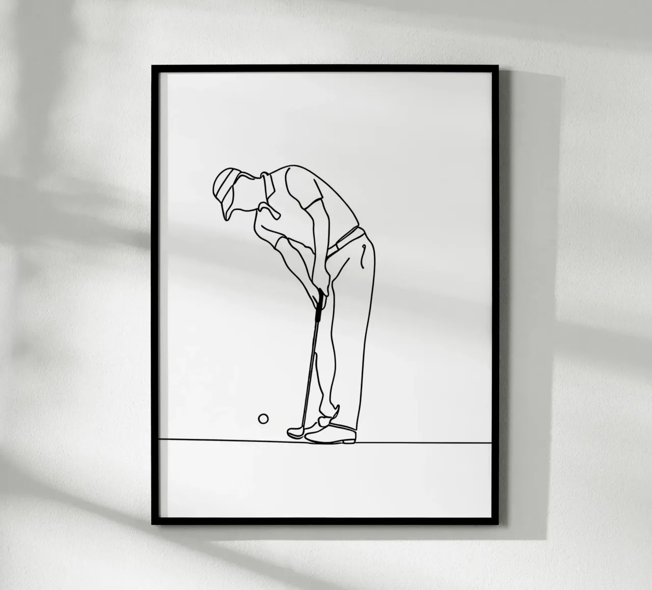 Golfer - Minimalist Line Art hahnemühle by Viv Line Art