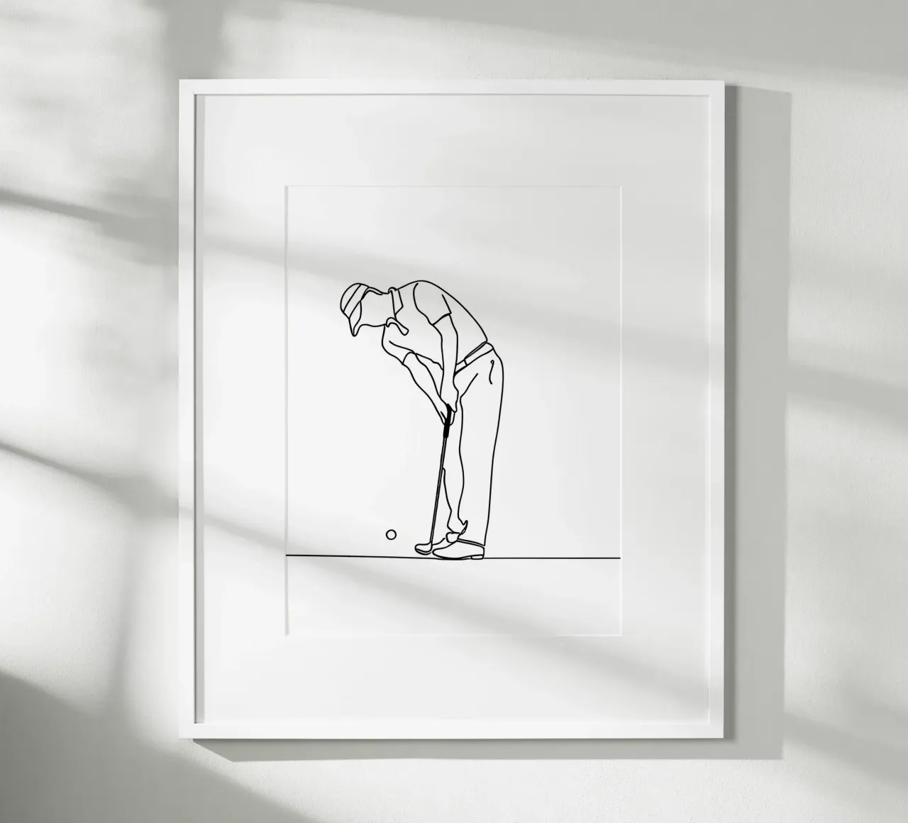 Golfer - Minimalist Line Art hahnemühle by Viv Line Art