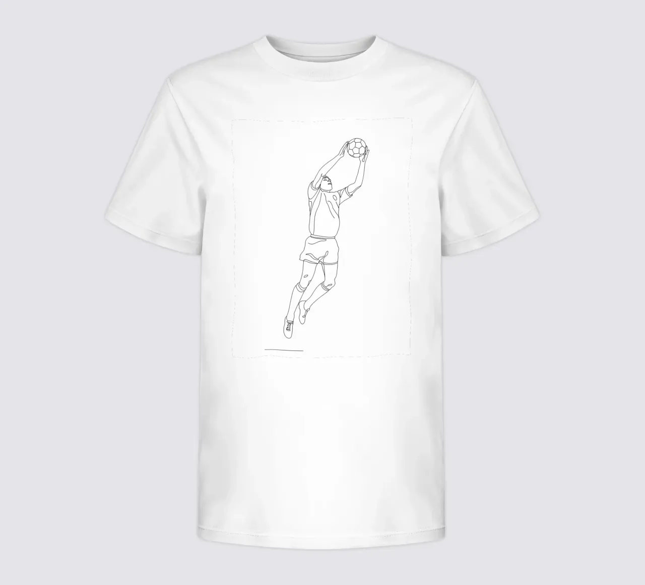 Gardien de but - Minimalist Line Art t-shirt enfant de Viv Line Art