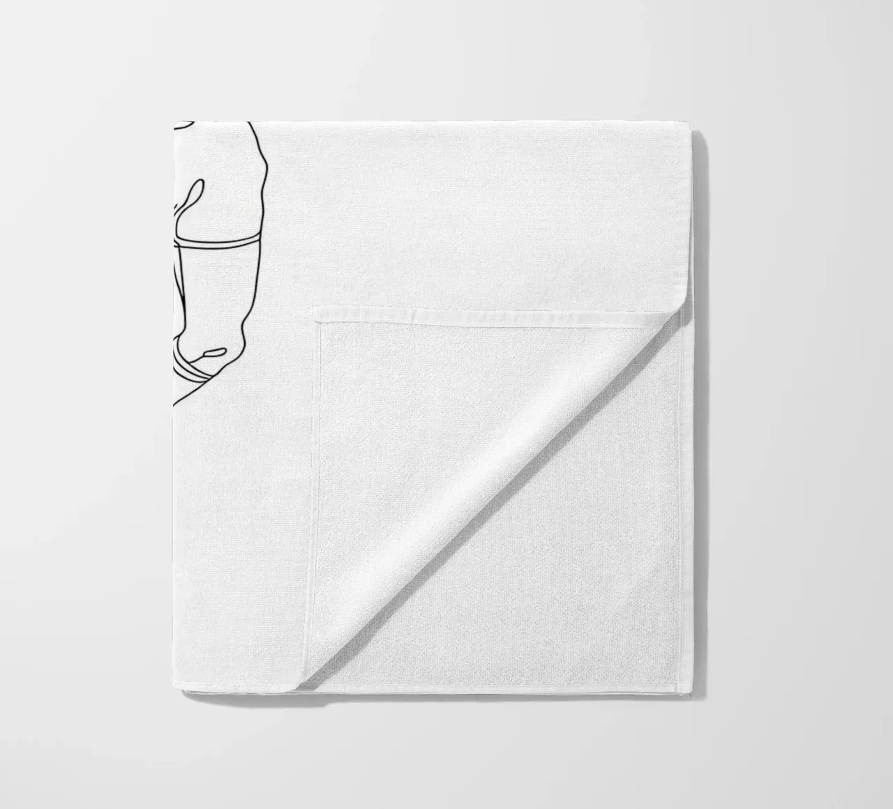 Portiere di calcio - Line Art minimalista telo mare da Viv Line Art