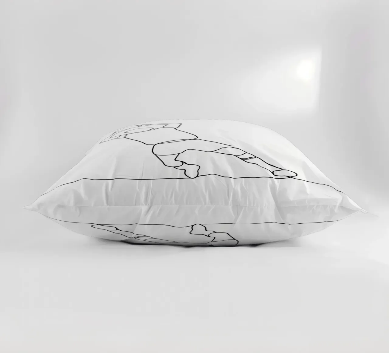Goalkeeper - Minimalist Line Art decorative cushion by Viv Line Art