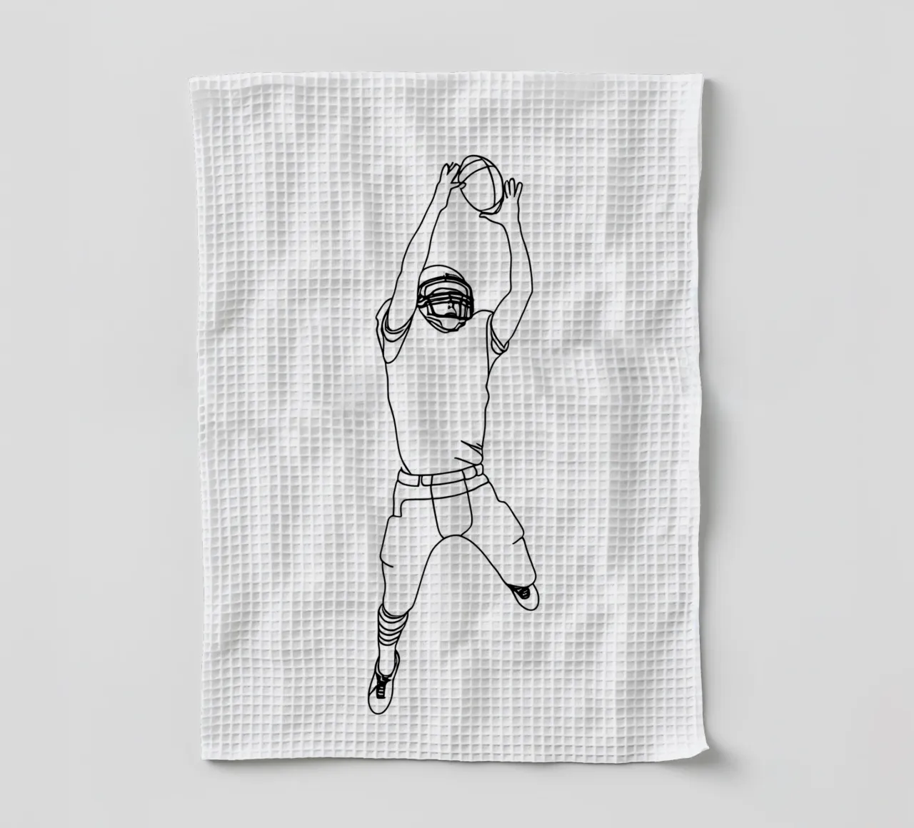 Giocatore di calcio - Line Art minimalista canovaccio da cucina da Viv Line Art