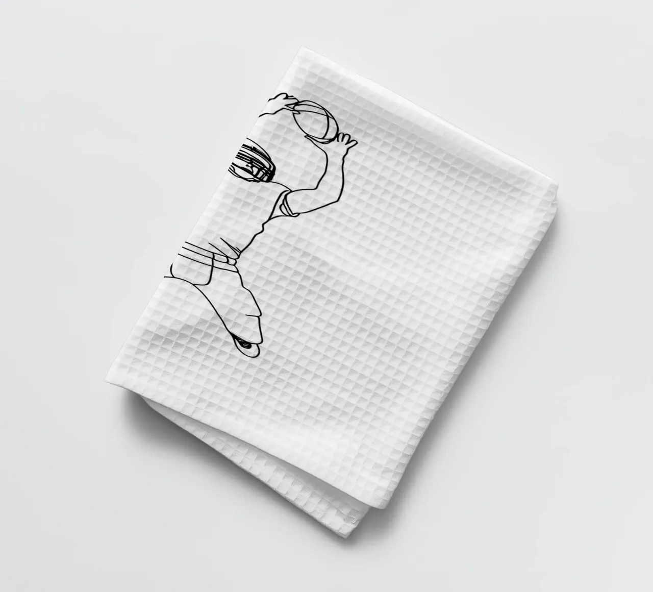 Giocatore di calcio - Line Art minimalista canovaccio da cucina da Viv Line Art