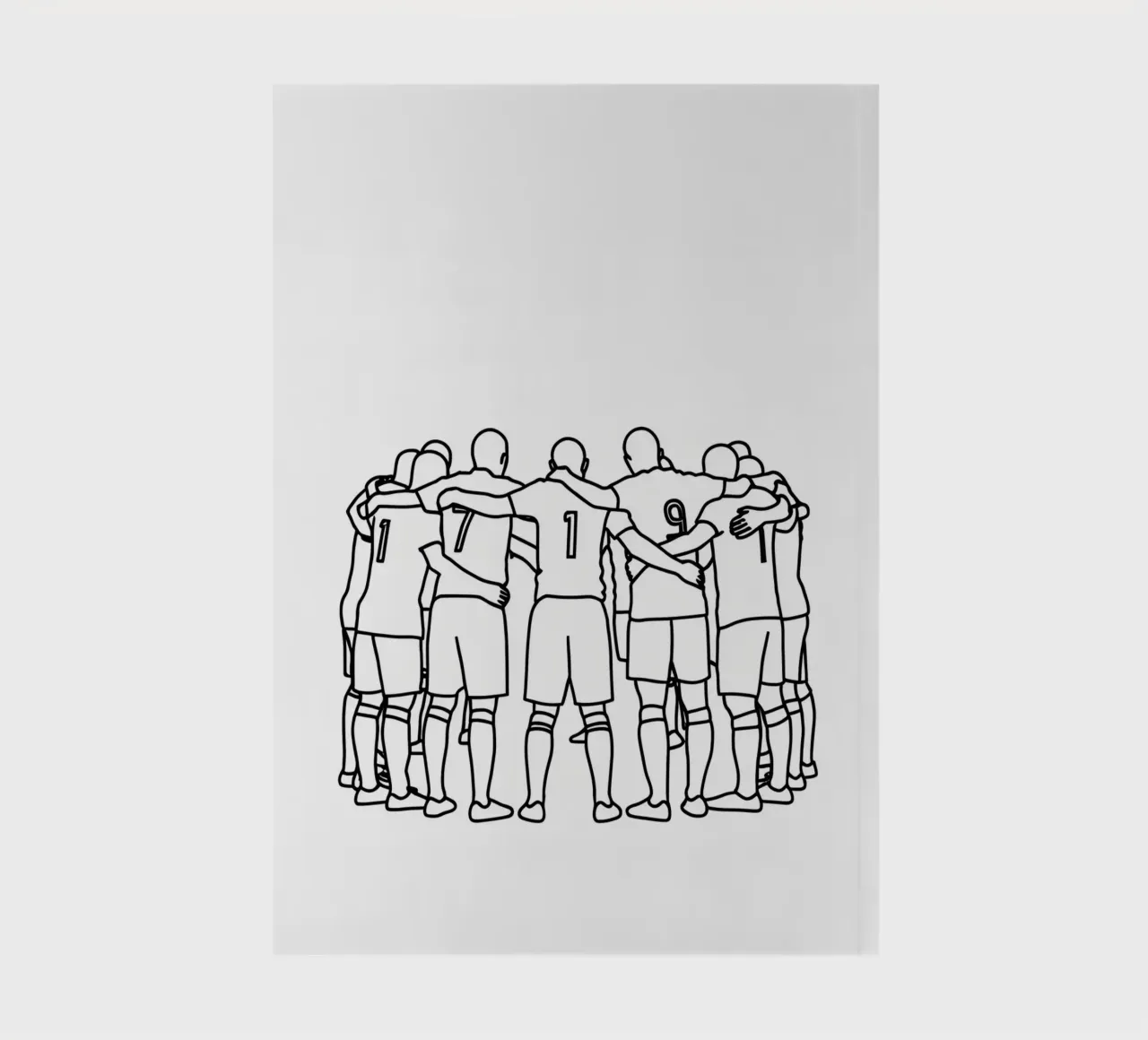 Planification d'équipe - Dessin au trait minimaliste carnet de notes de Viv Line Art