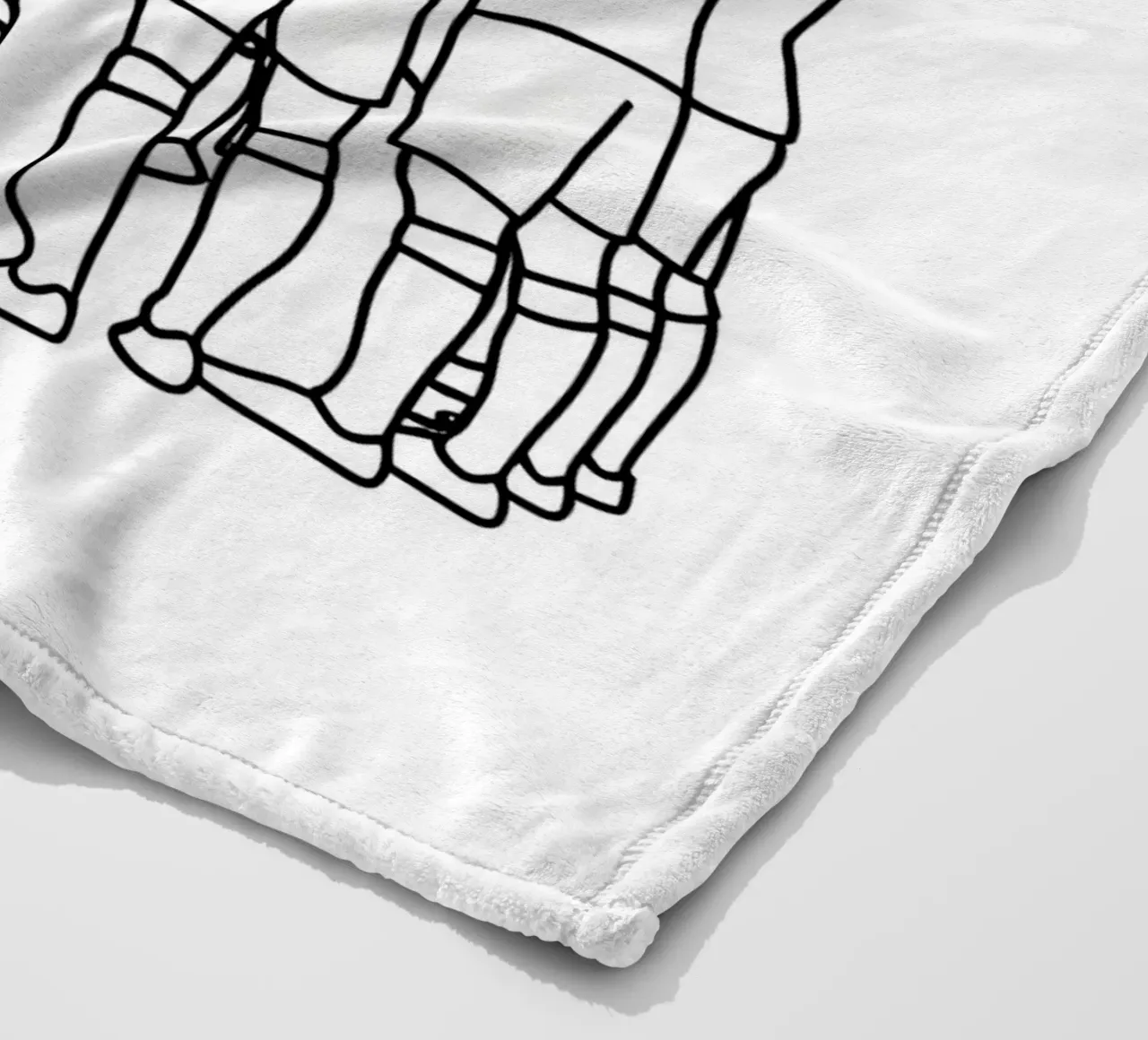 Planification d'équipe - Dessin au trait minimaliste plaid polaire de Viv Line Art