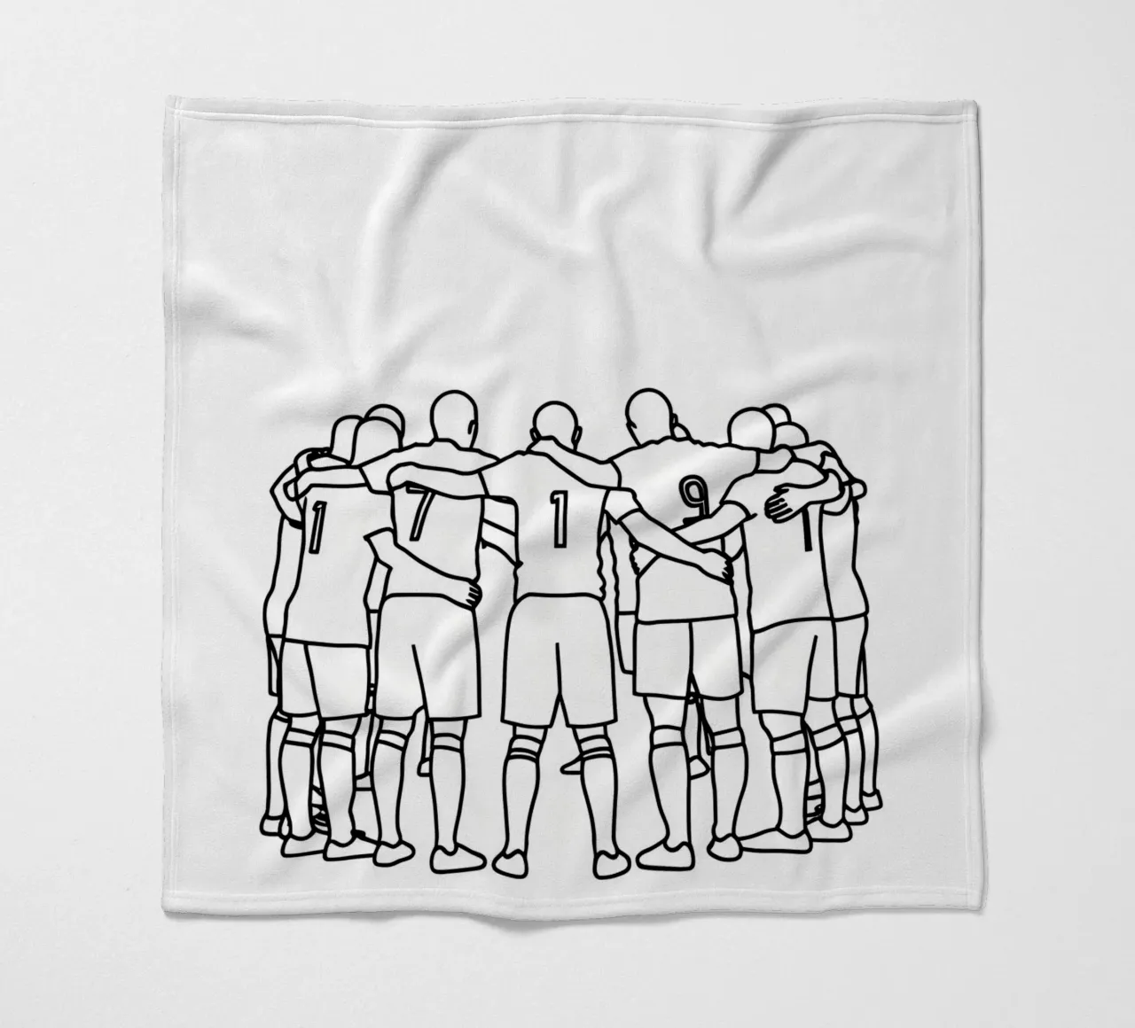Planification d'équipe - Dessin au trait minimaliste plaid polaire de Viv Line Art
