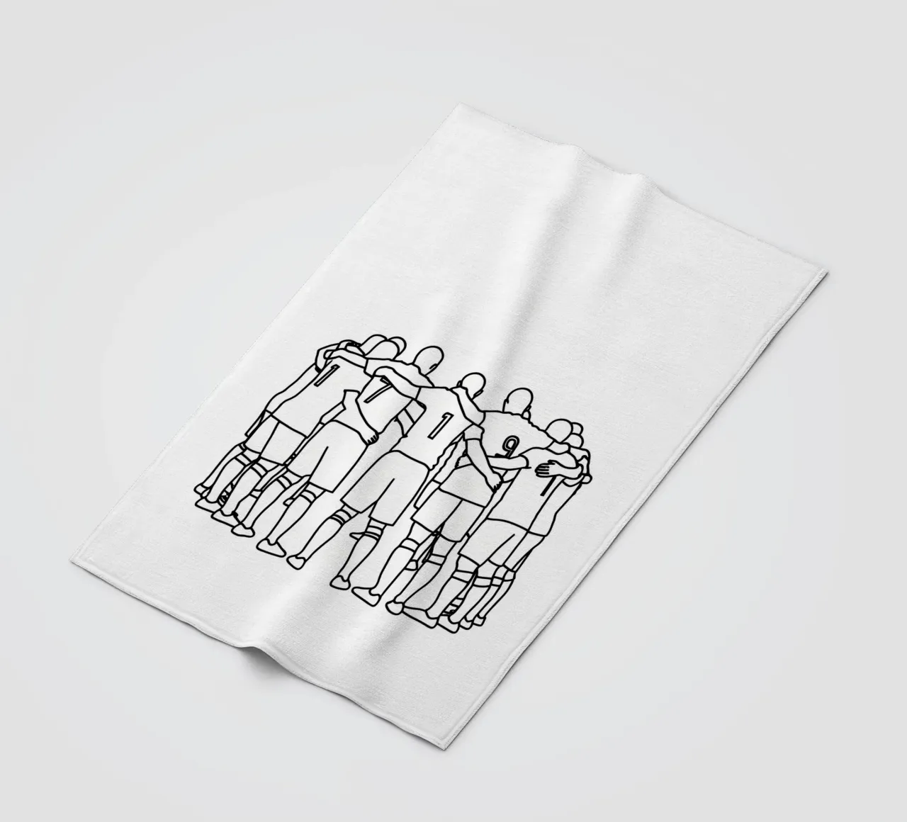 Planification d'équipe - Dessin au trait minimaliste plaid polaire de Viv Line Art