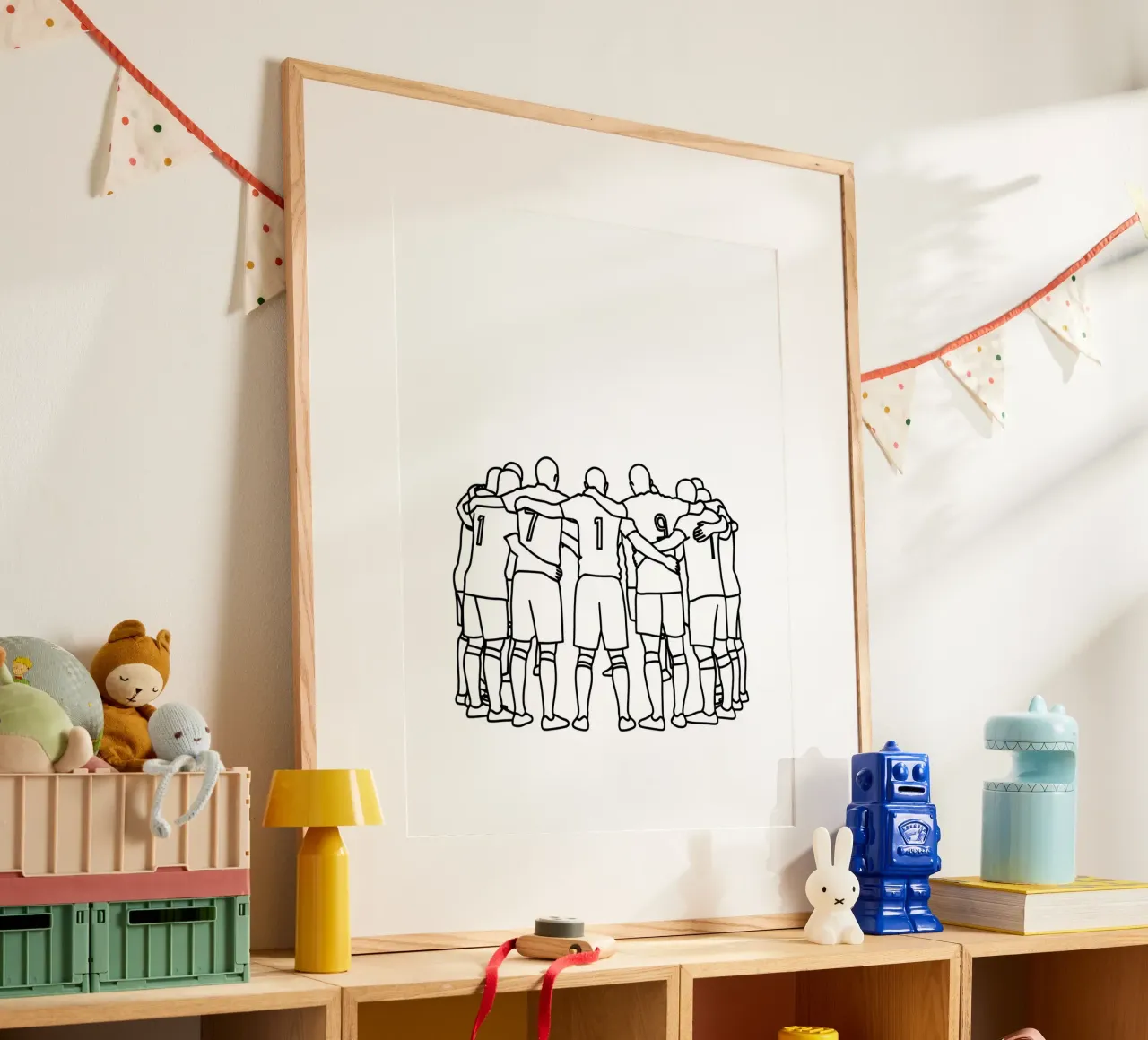 Pianificazione del team - Line art minimalista poster da Viv Line Art