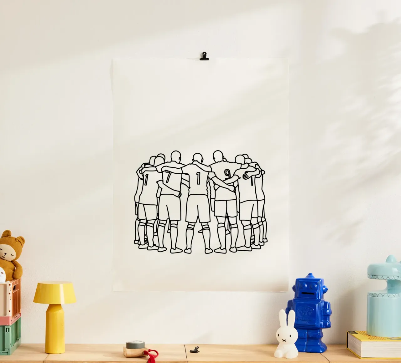 Pianificazione del team - Line art minimalista poster da Viv Line Art
