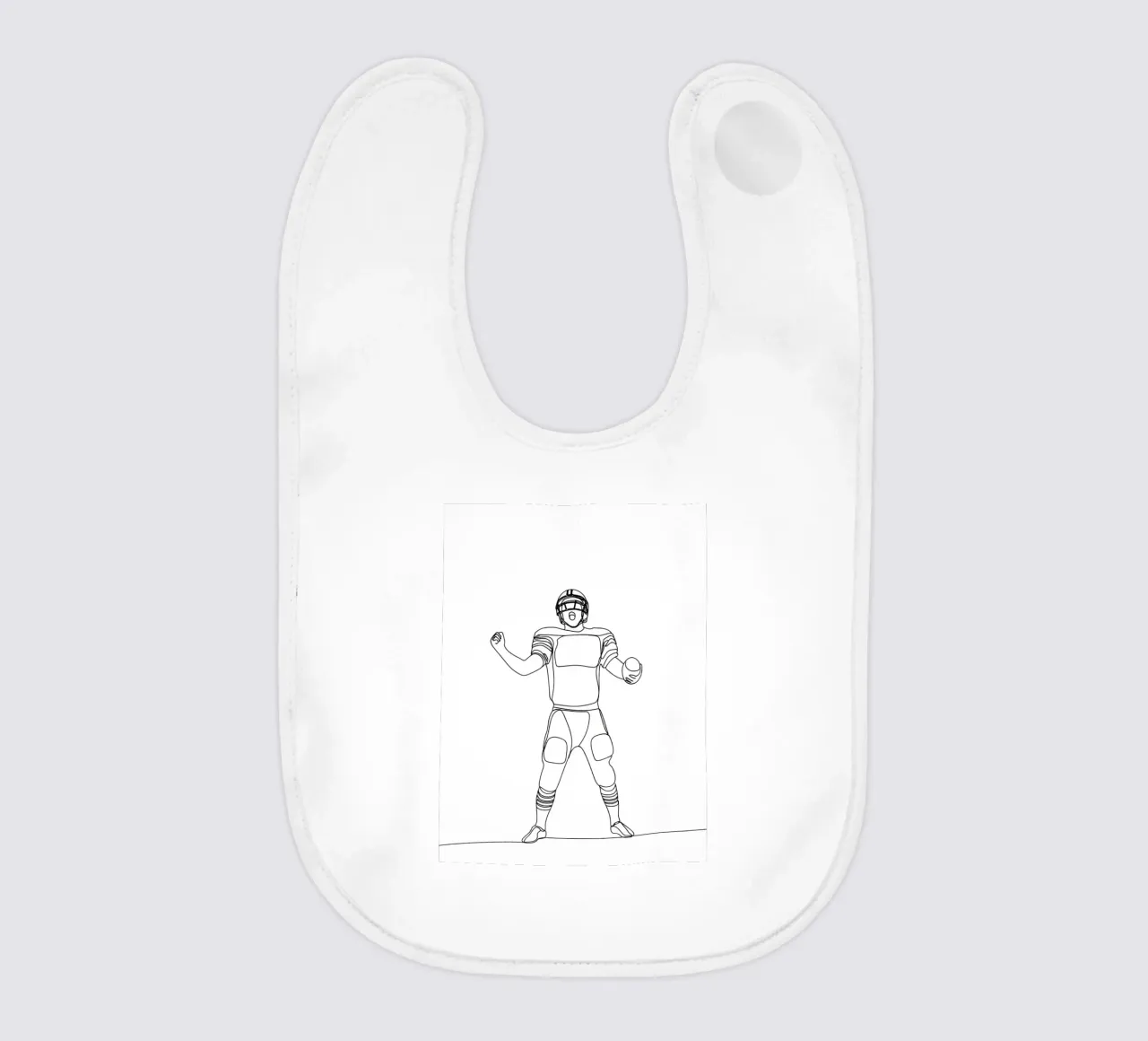 Giocatore di calcio - Line Art minimalista bavaglino da Viv Line Art