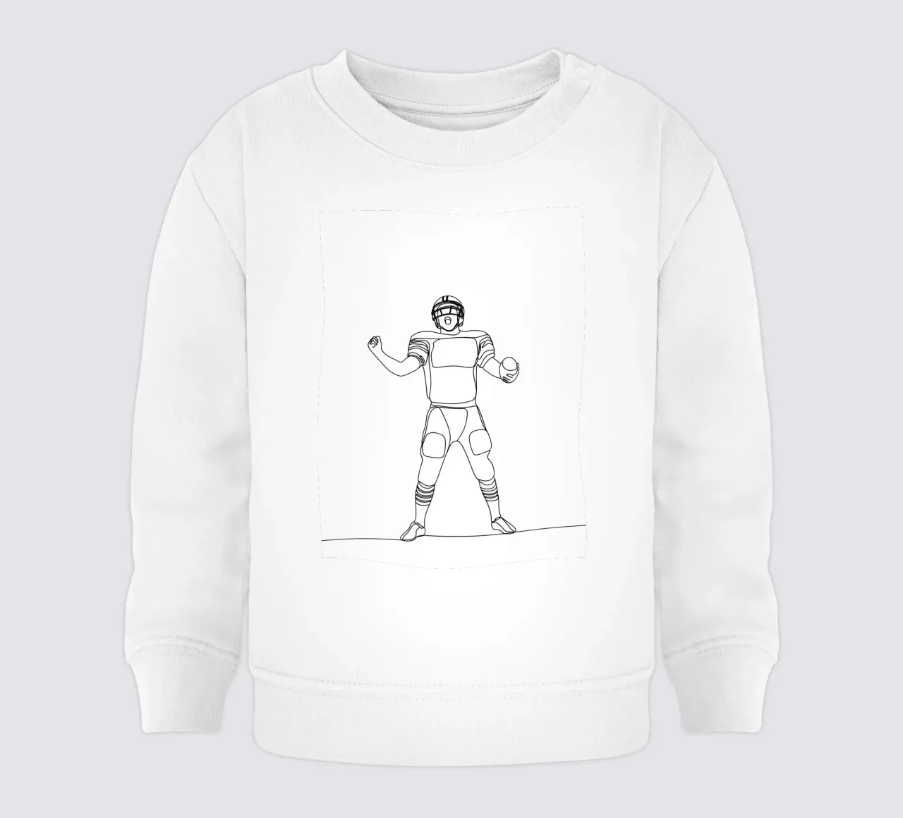 Giocatore di calcio - Line Art minimalista felpa neonato da Viv Line Art