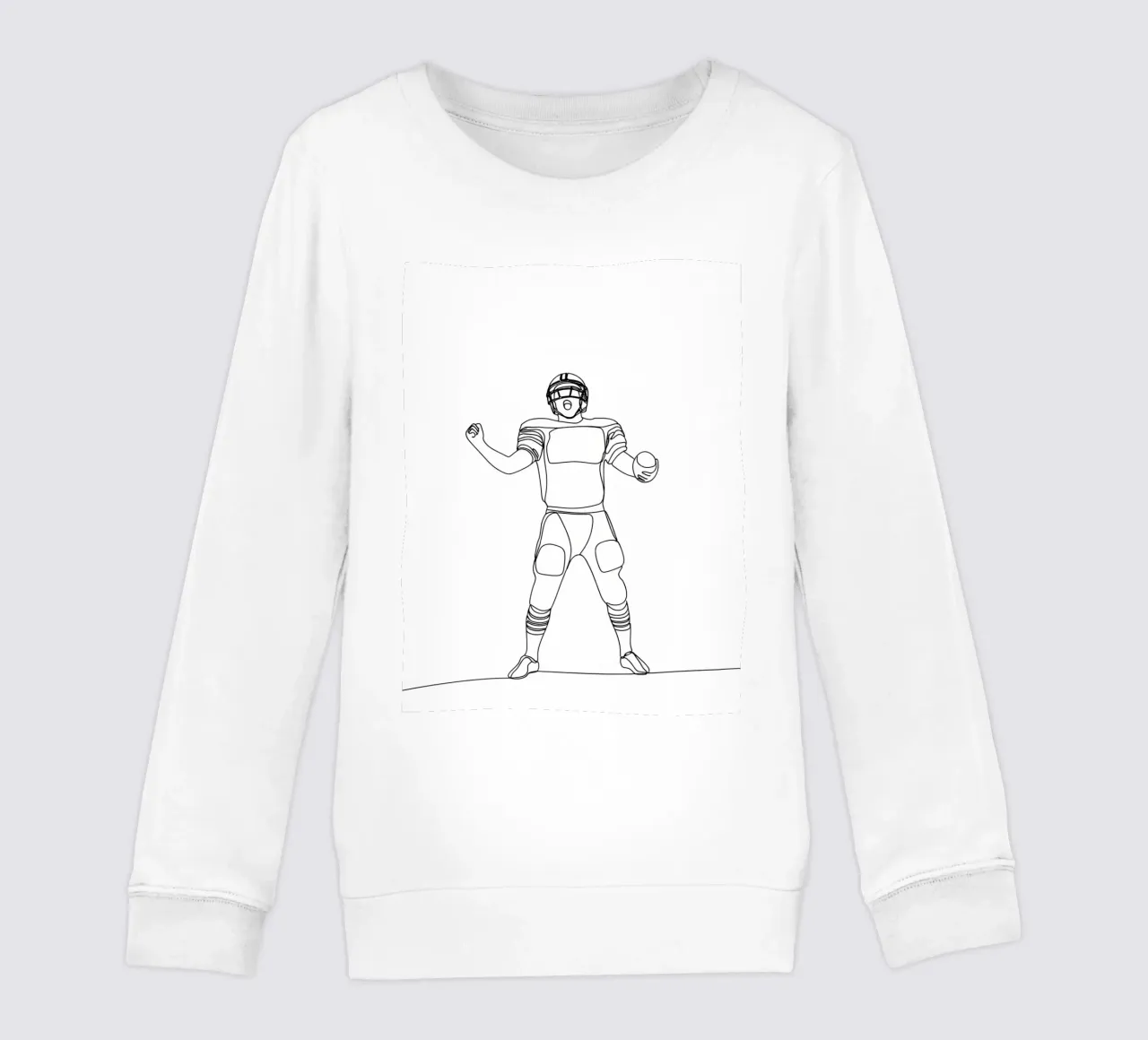 Giocatore di calcio - Line Art minimalista felpa bambino da Viv Line Art