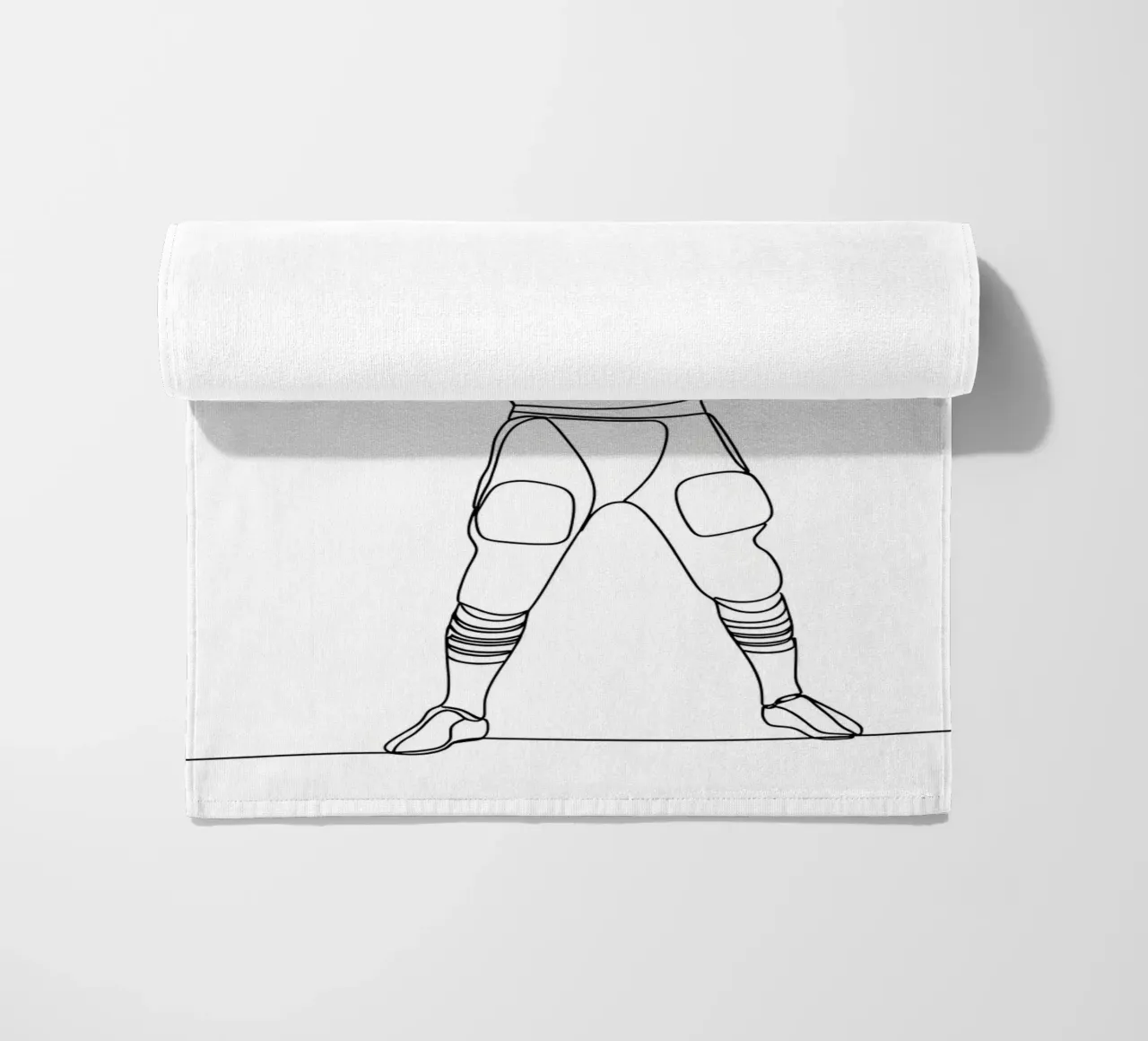 Giocatore di calcio - Line Art minimalista telo mare da Viv Line Art