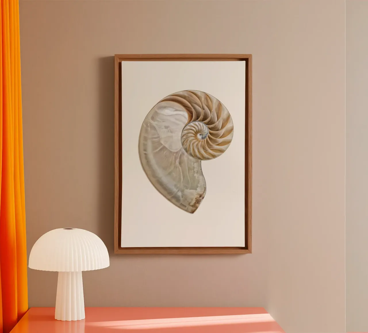 Natural Perfection: Cross-Section Nautilus Shell Poster canvas by Curious Collections by Marielle Leenders