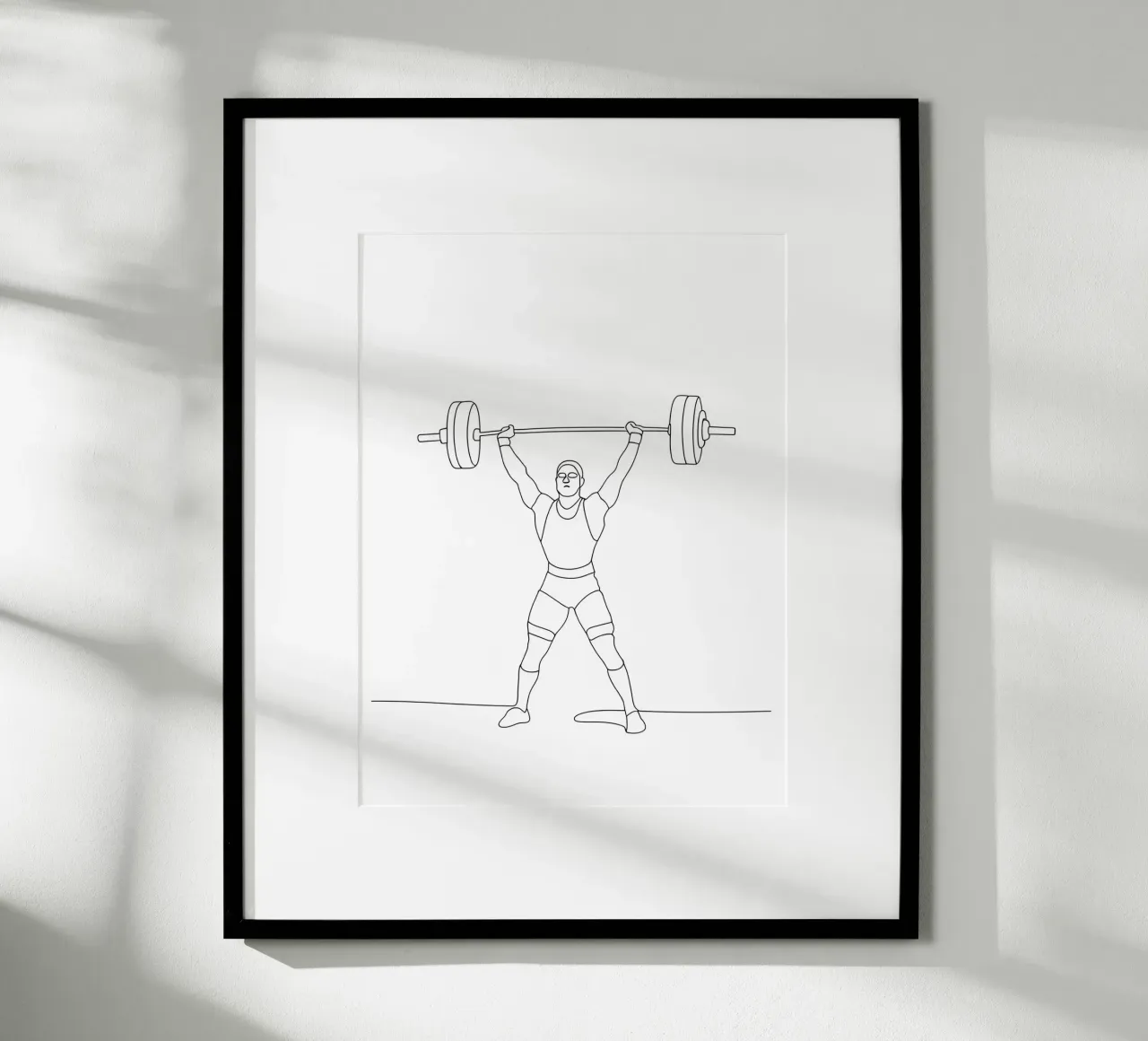 Weightlifting - Minimalist Line Art poster by Viv Line Art