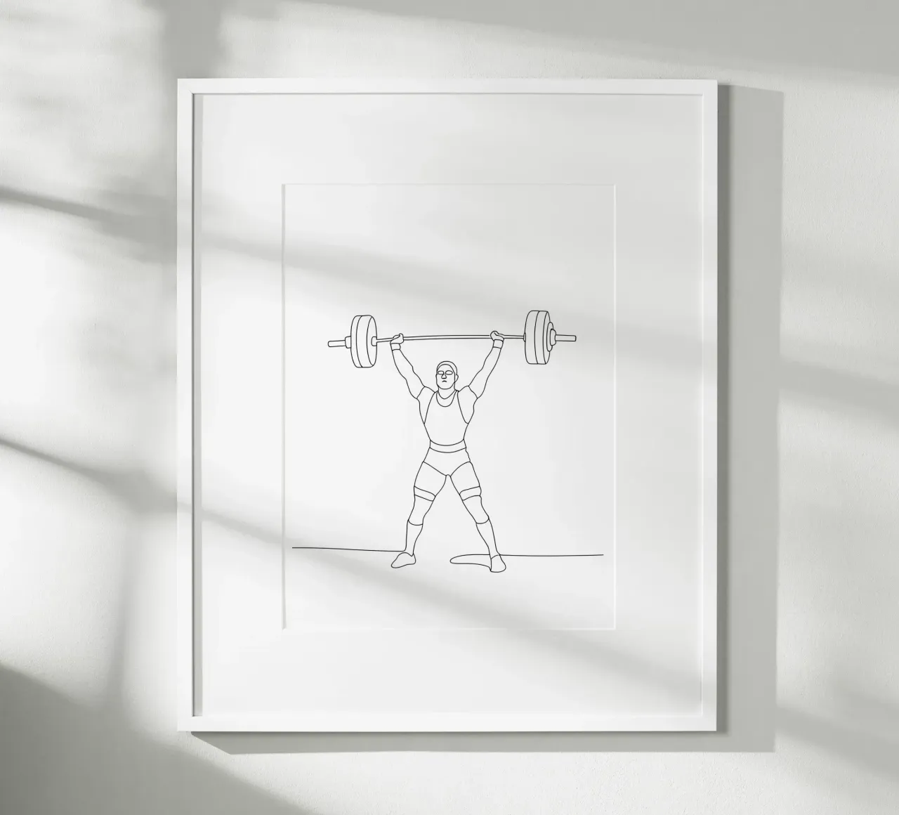 Weightlifting - Minimalist Line Art poster by Viv Line Art