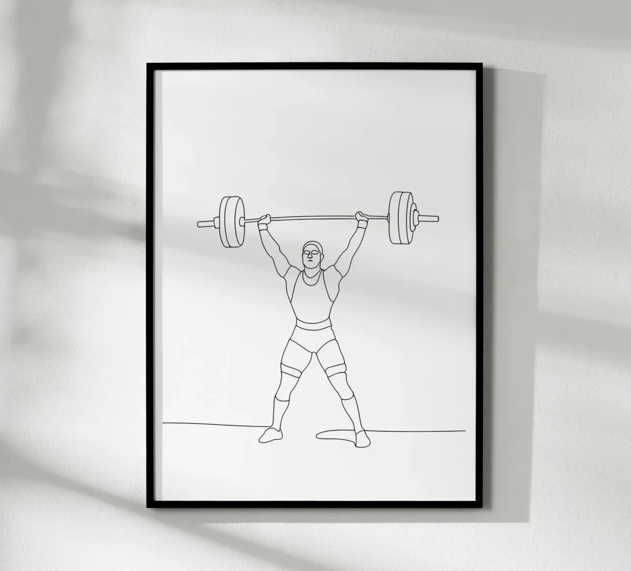 Weightlifting - Minimalist Line Art poster by Viv Line Art