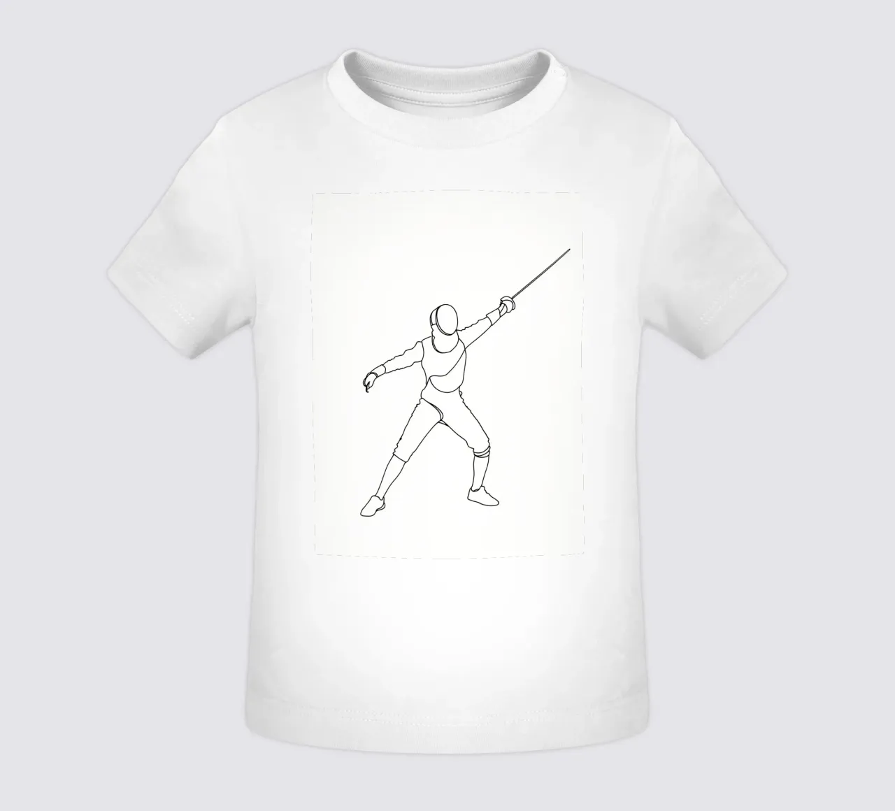L'atleta che vince - Line art minimalista maglietta neonato da Viv Line Art