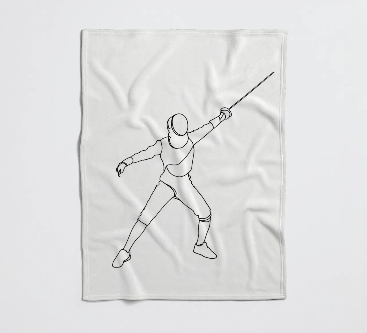 L'atleta che vince - Line art minimalista coperta in pile da Viv Line Art