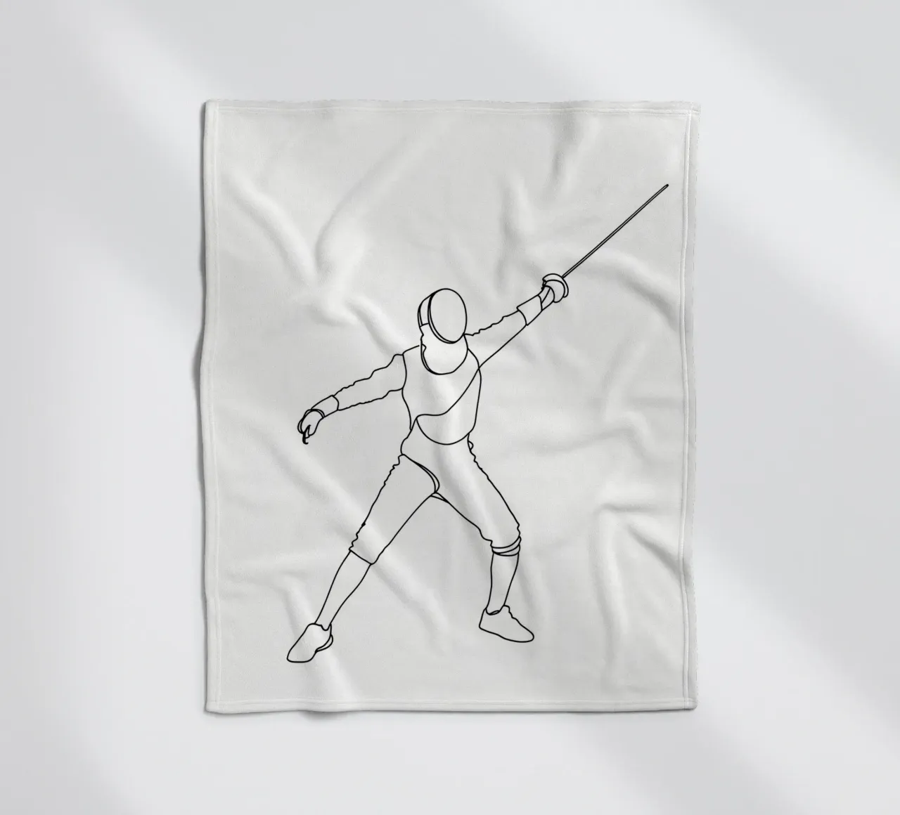 L'atleta che vince - Line art minimalista coperta in pile da Viv Line Art